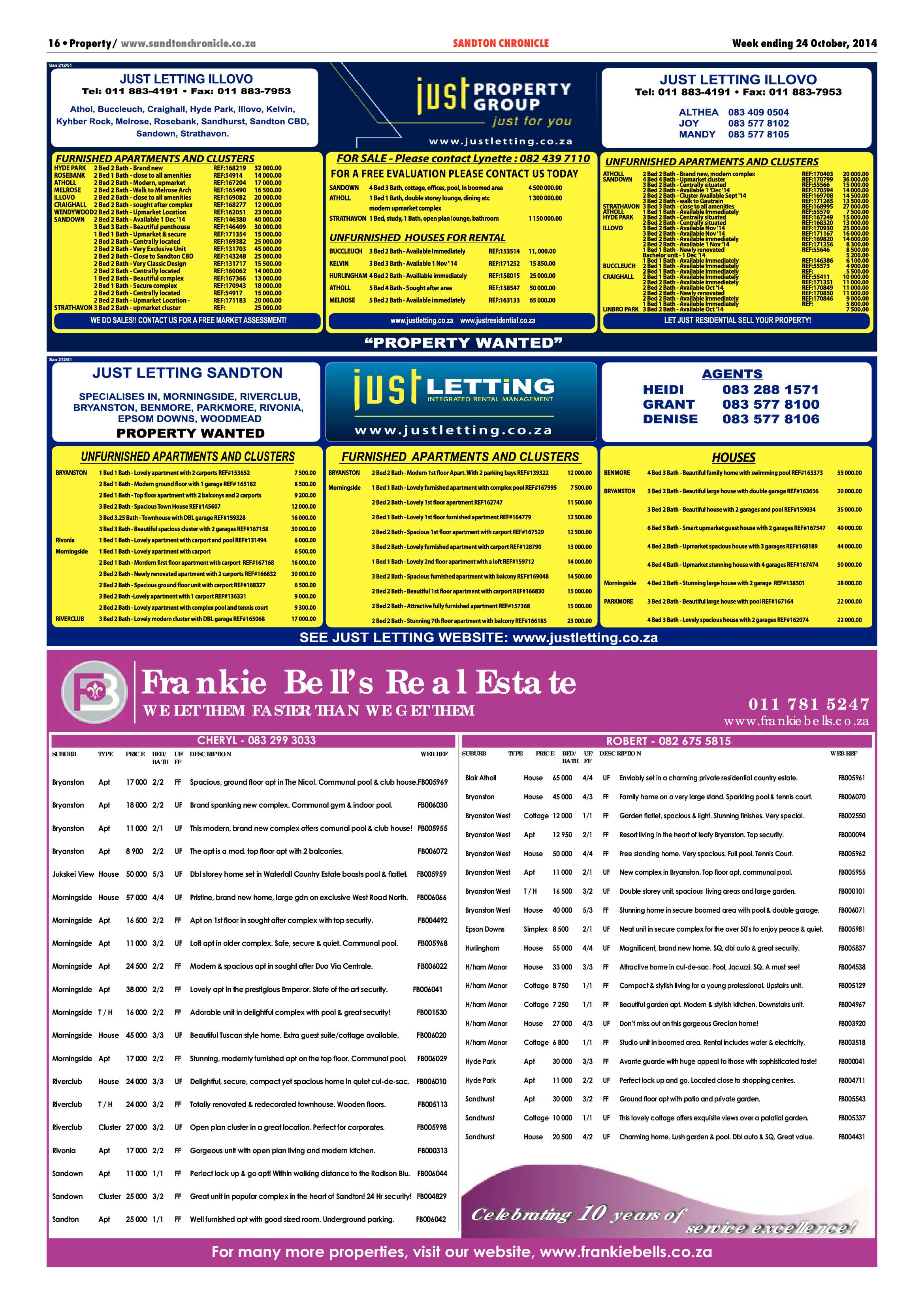 Sandton Chronicle 24 October 2014 page 44