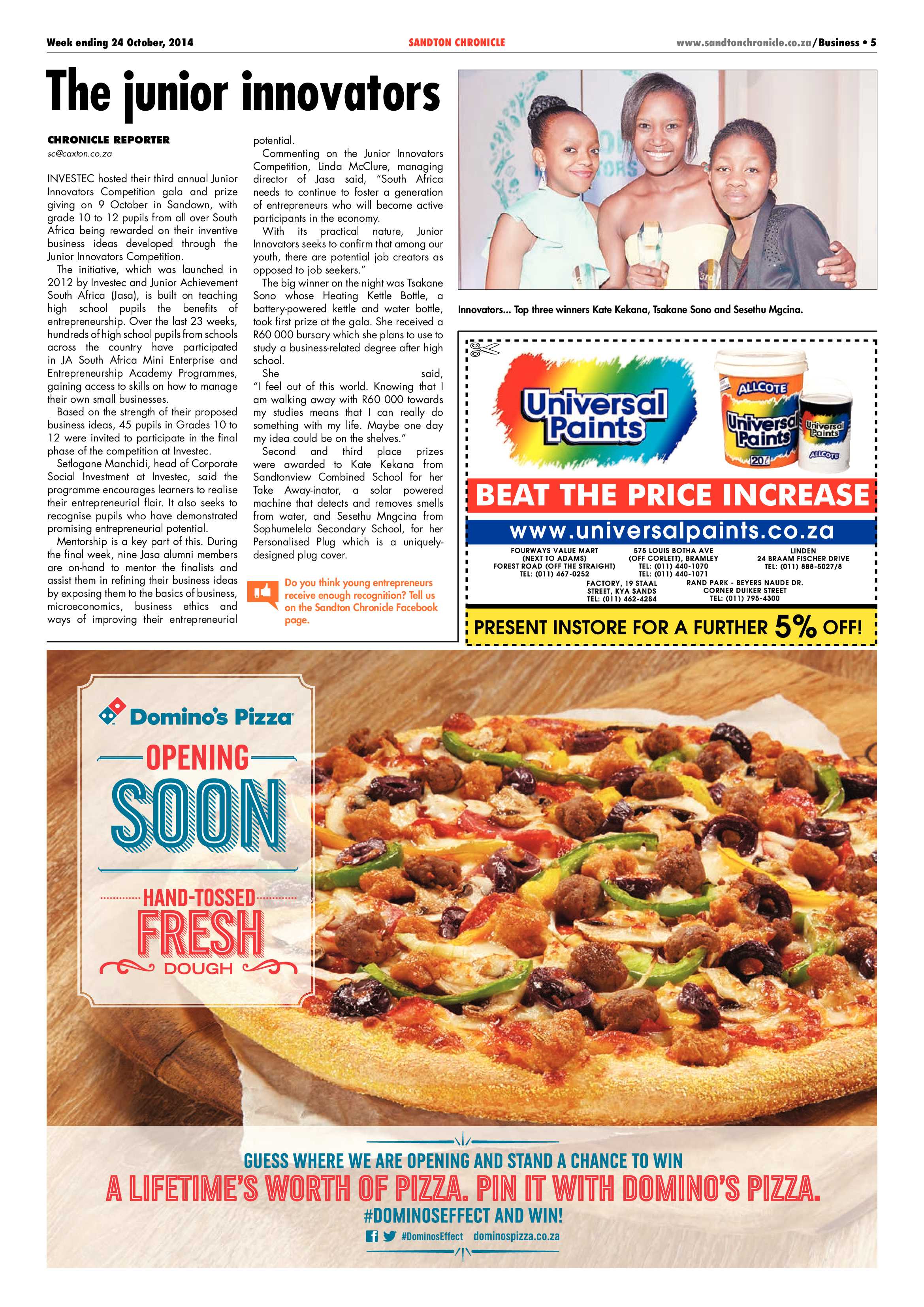 Sandton Chronicle 24 October 2014 page 5