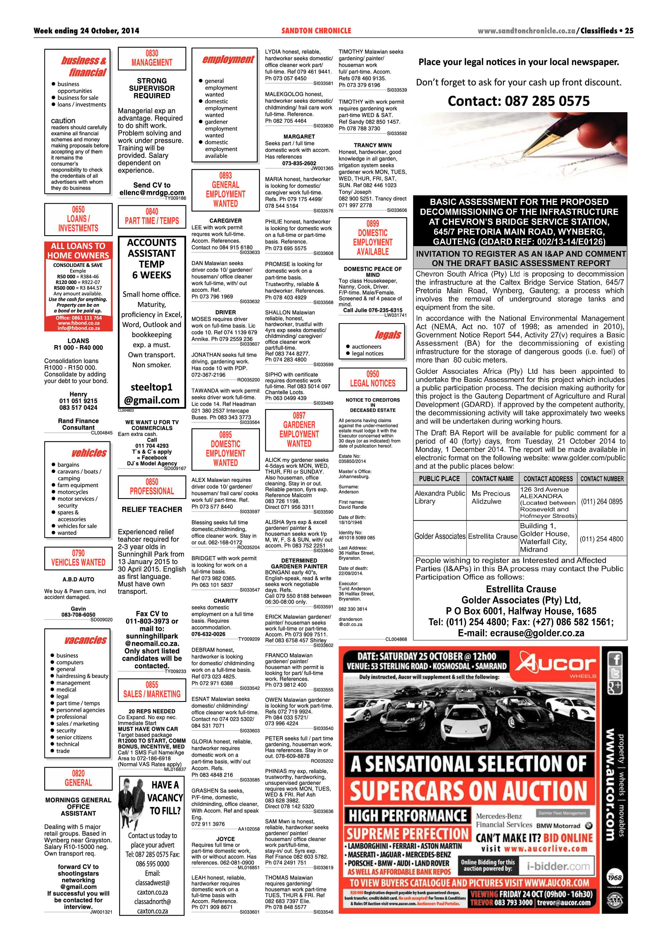 Sandton Chronicle 24 October 2014 page 53