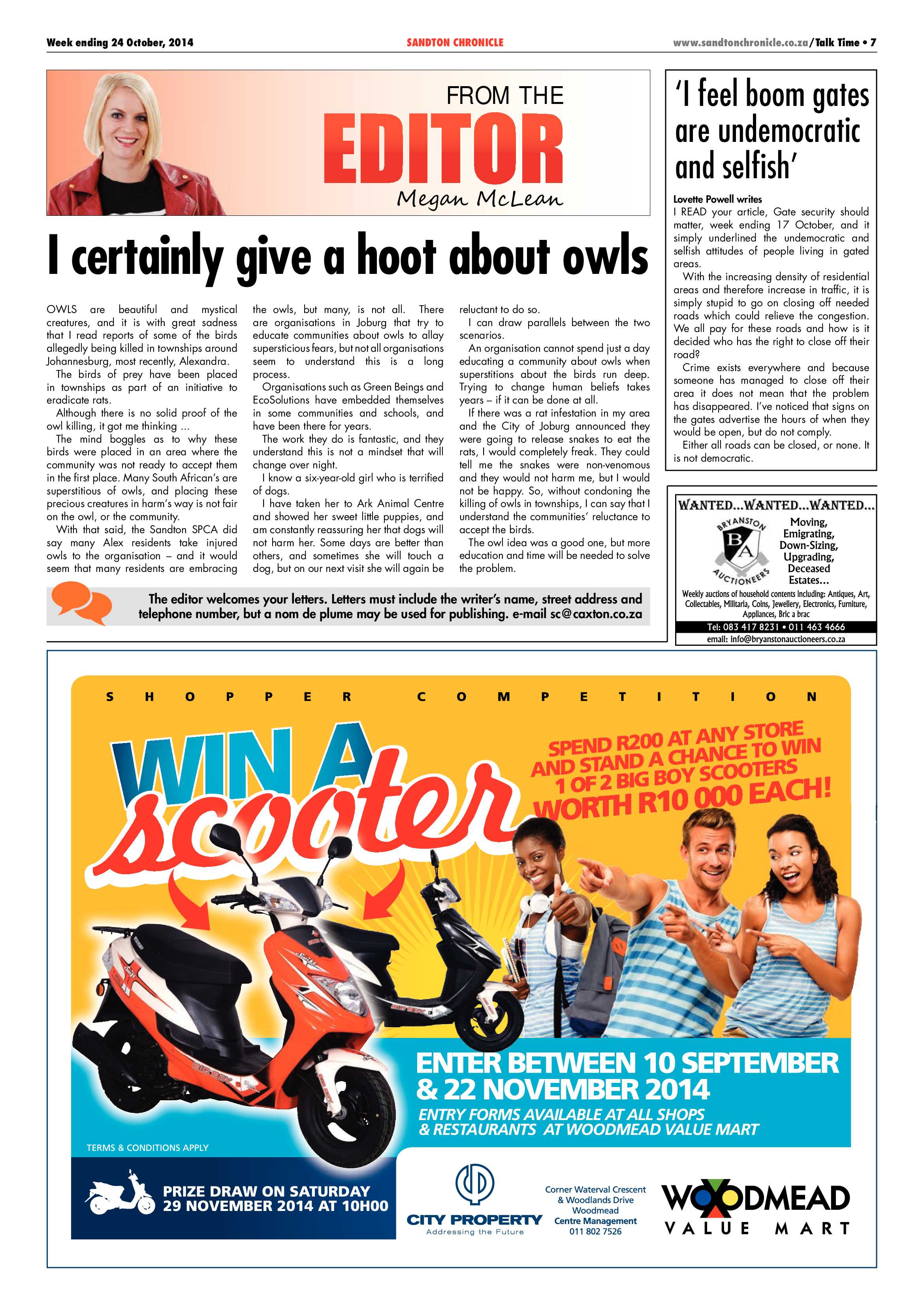 Sandton Chronicle 24 October 2014 page 7