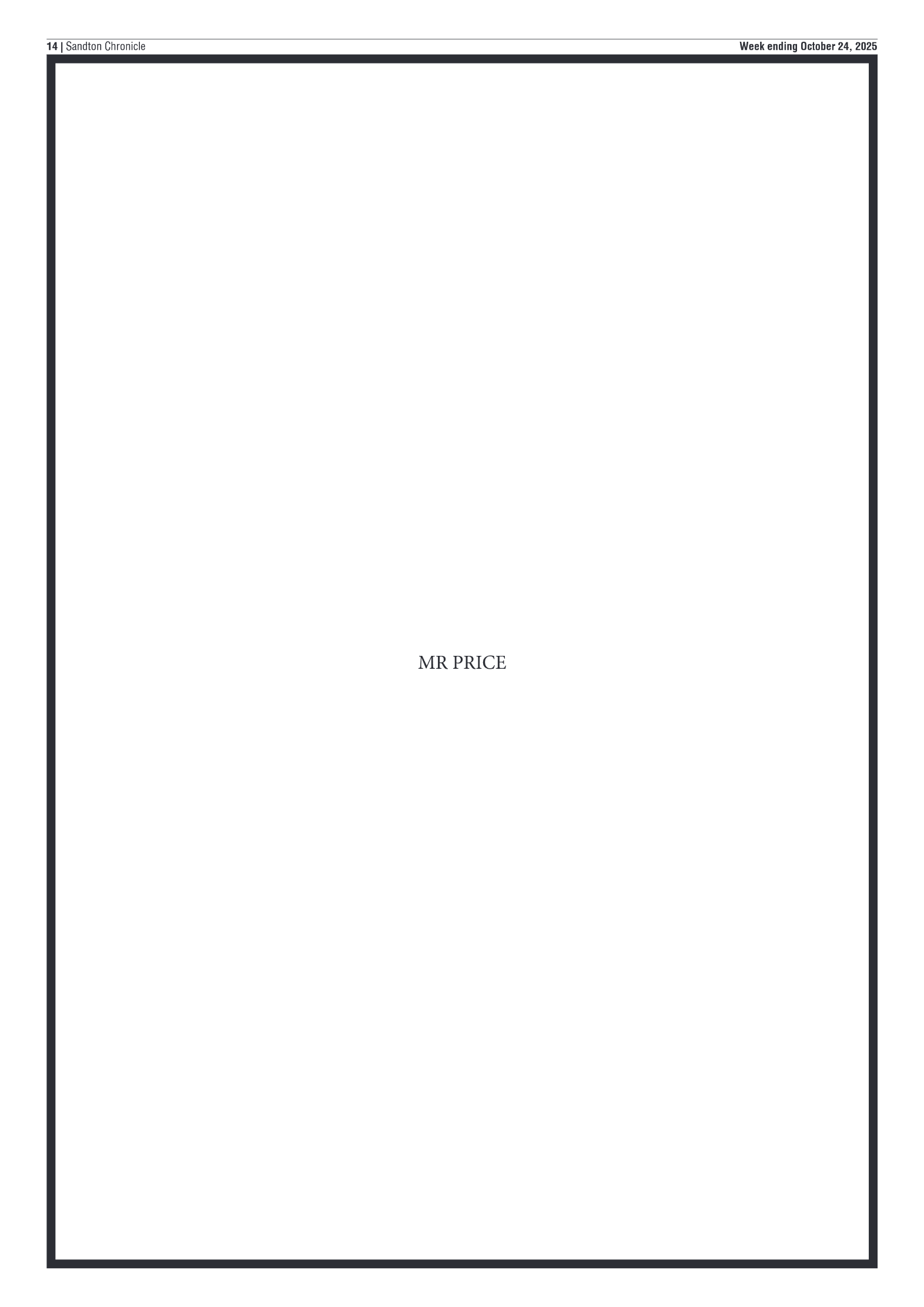 Sandton Chronicle 24 October 2025 page 14