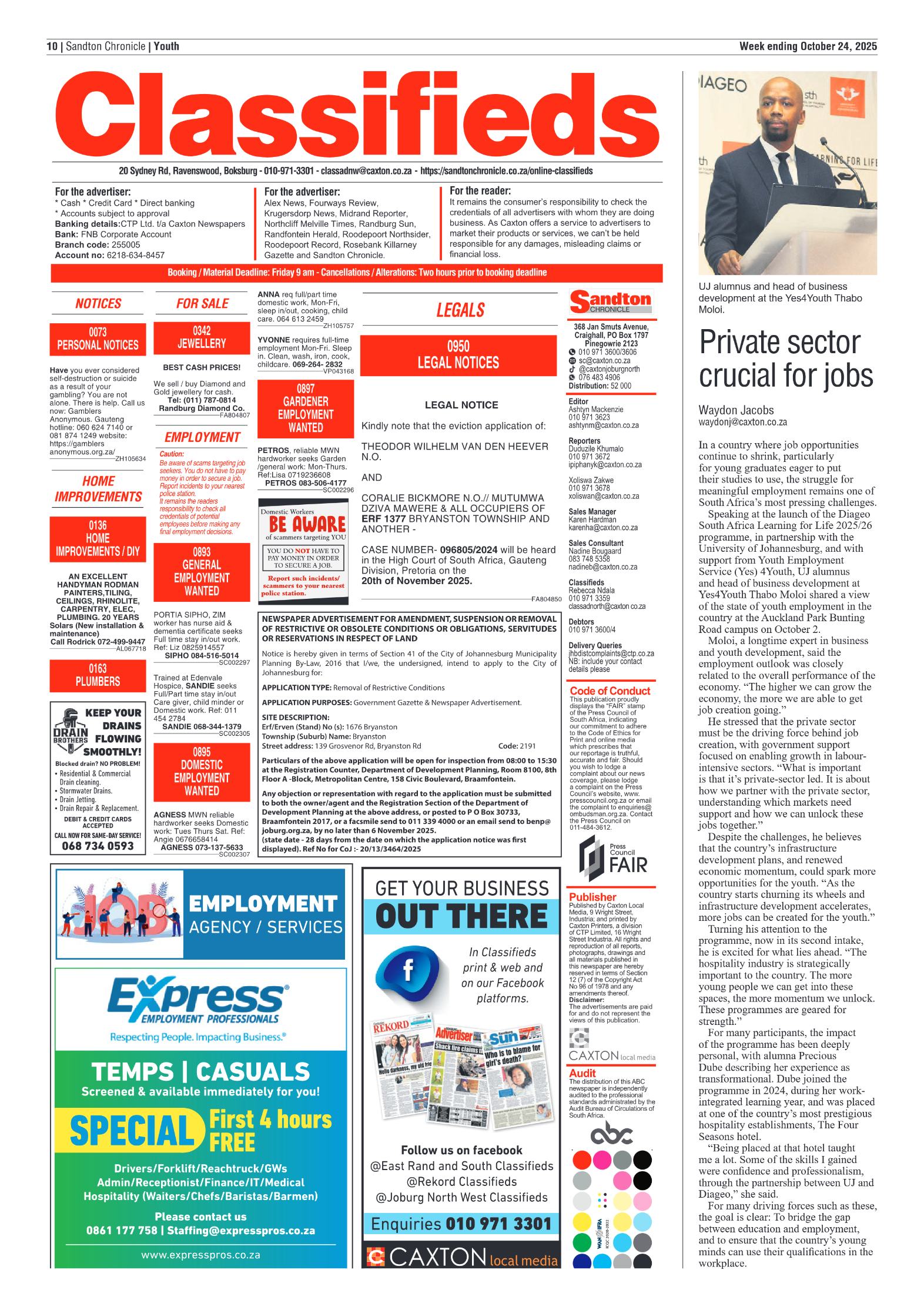 Sandton Chronicle 24 October 2025 page 18