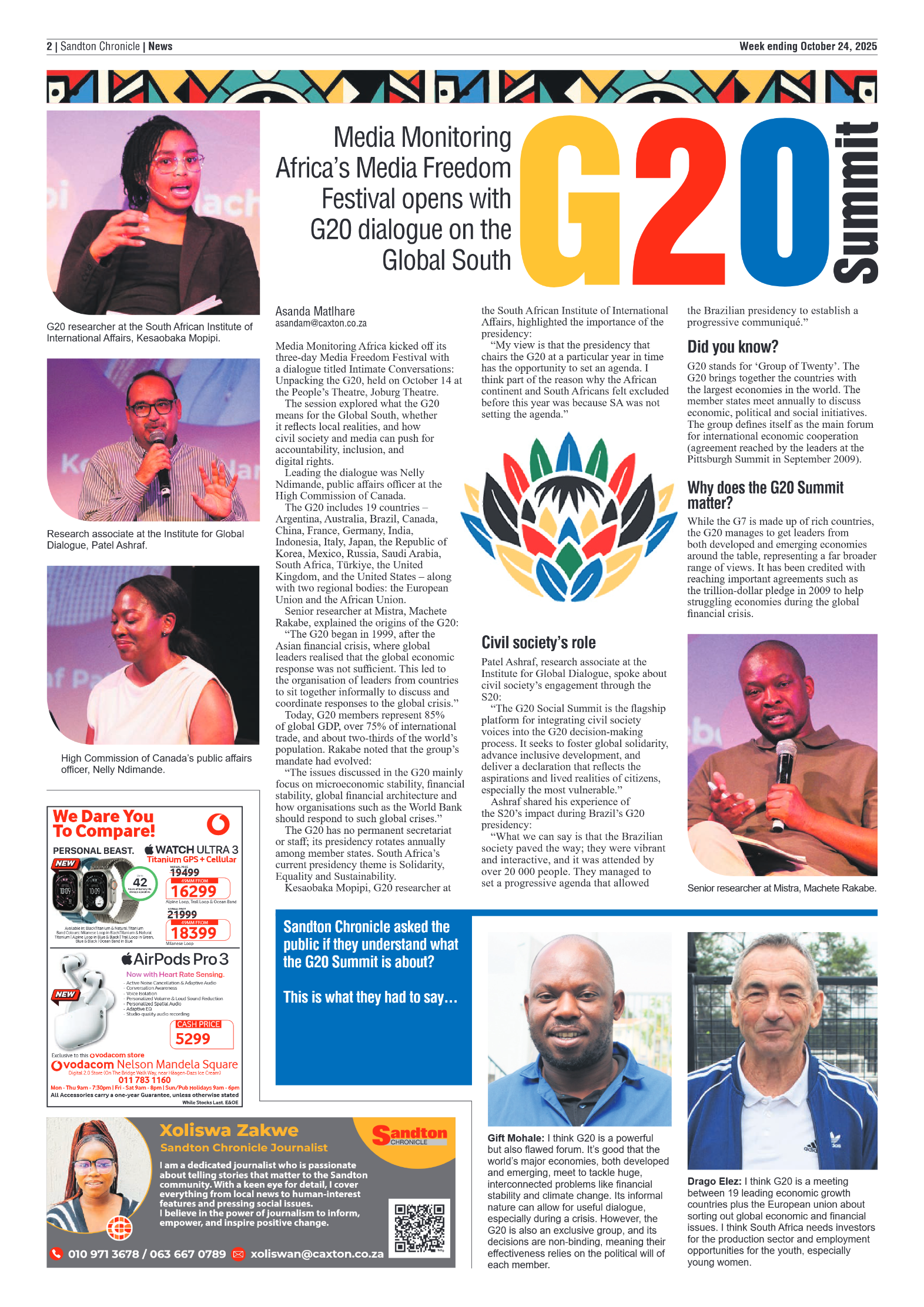 Sandton Chronicle 24 October 2025 page 2