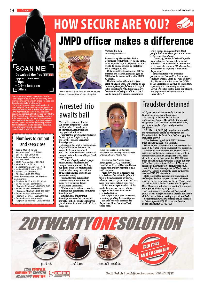Sandton Chronicle 24 September 2021 page 2
