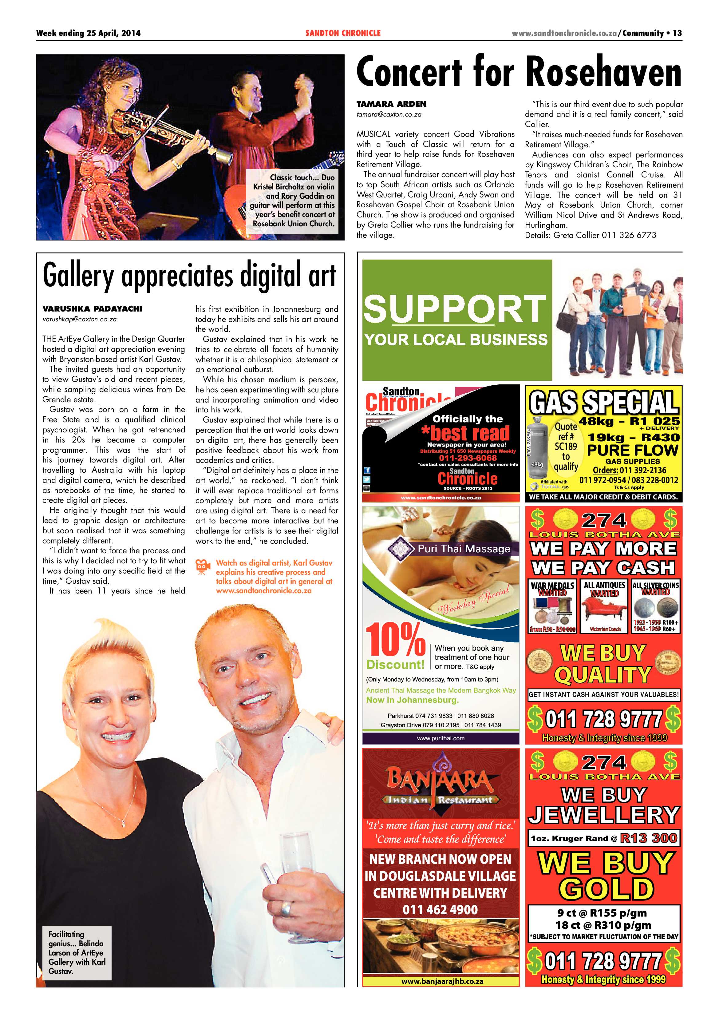 Sandton Chronicle 25 April 2014 page 21