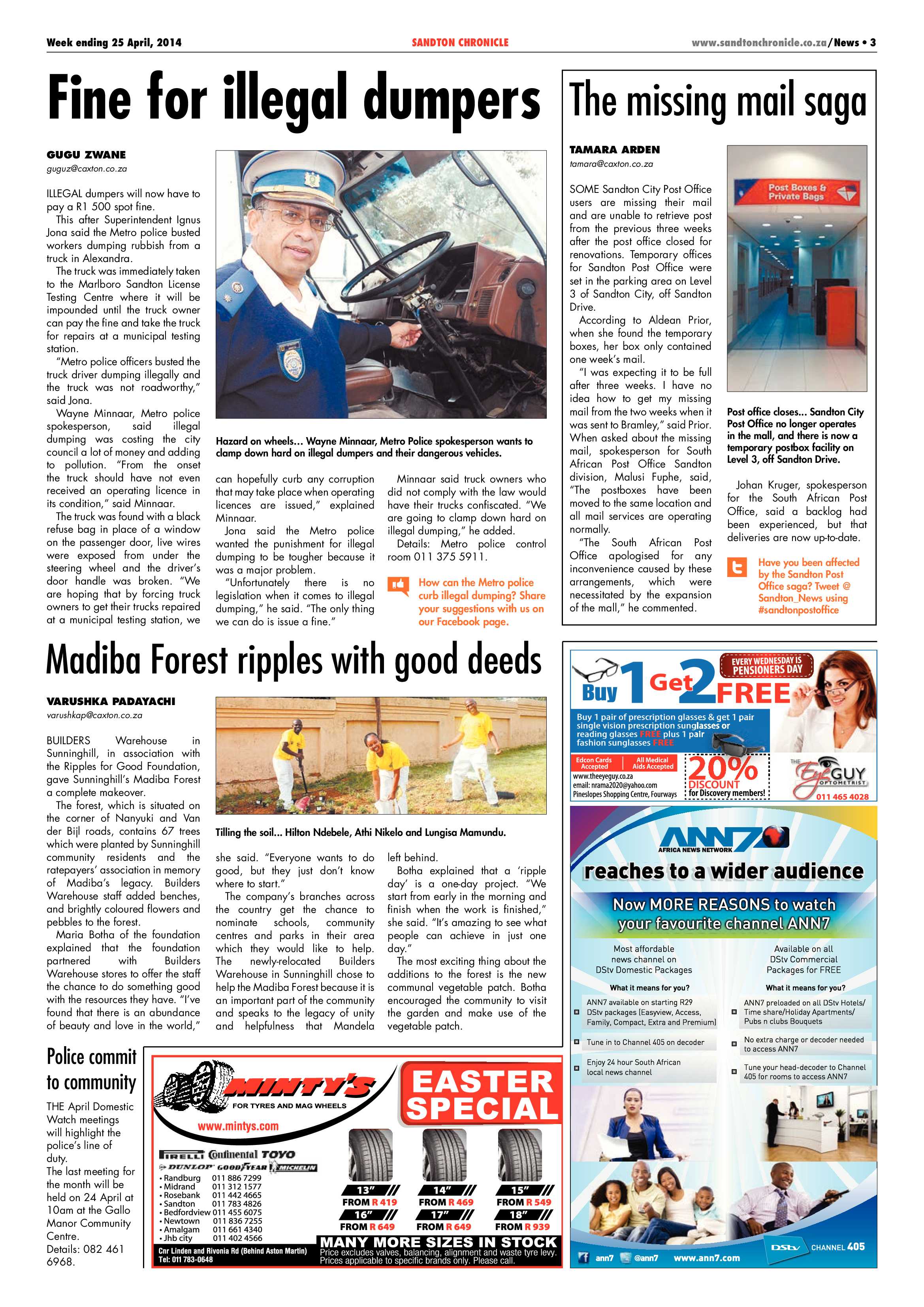 Sandton Chronicle 25 April 2014 page 3