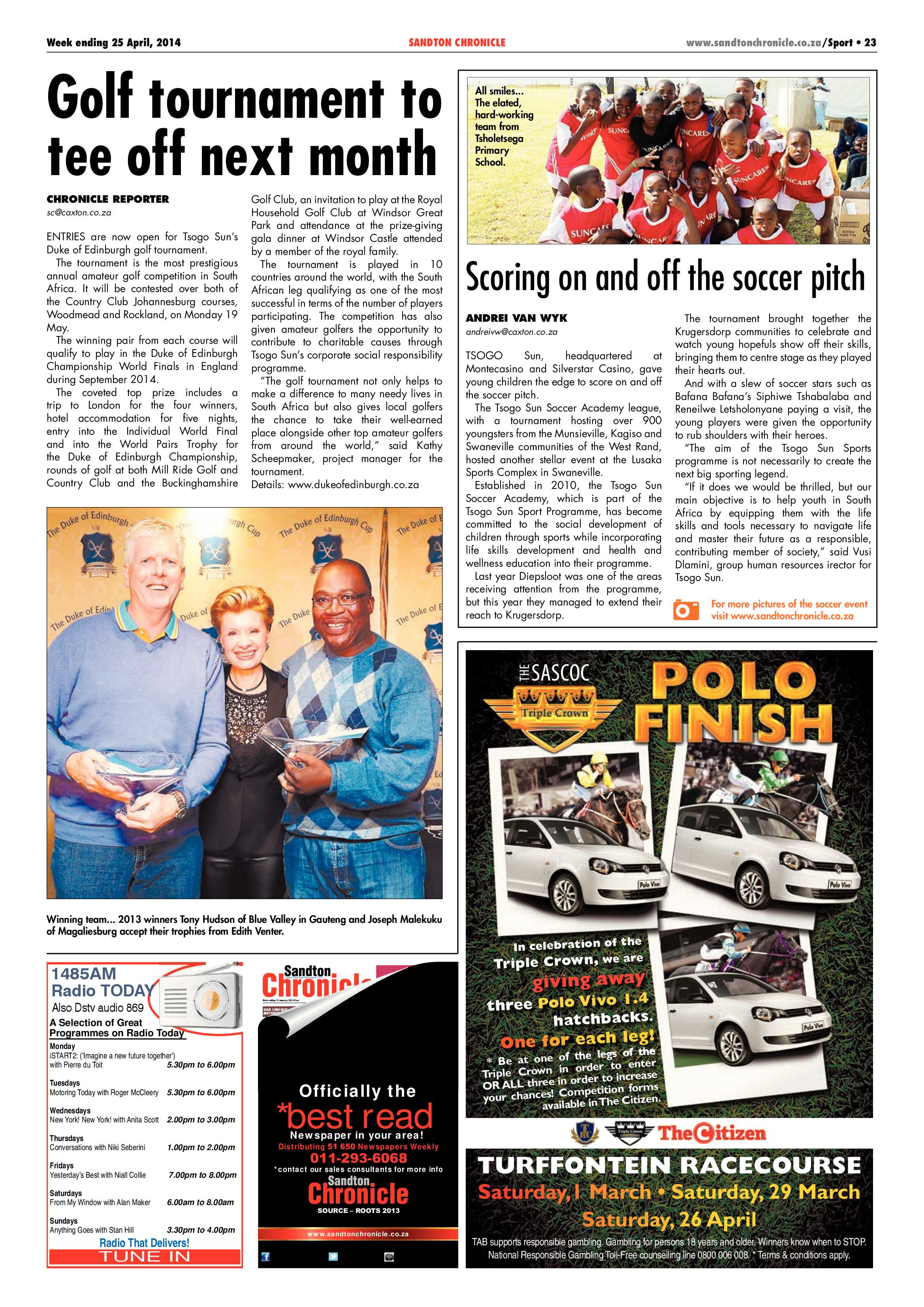 Sandton Chronicle 25 April 2014 page 31