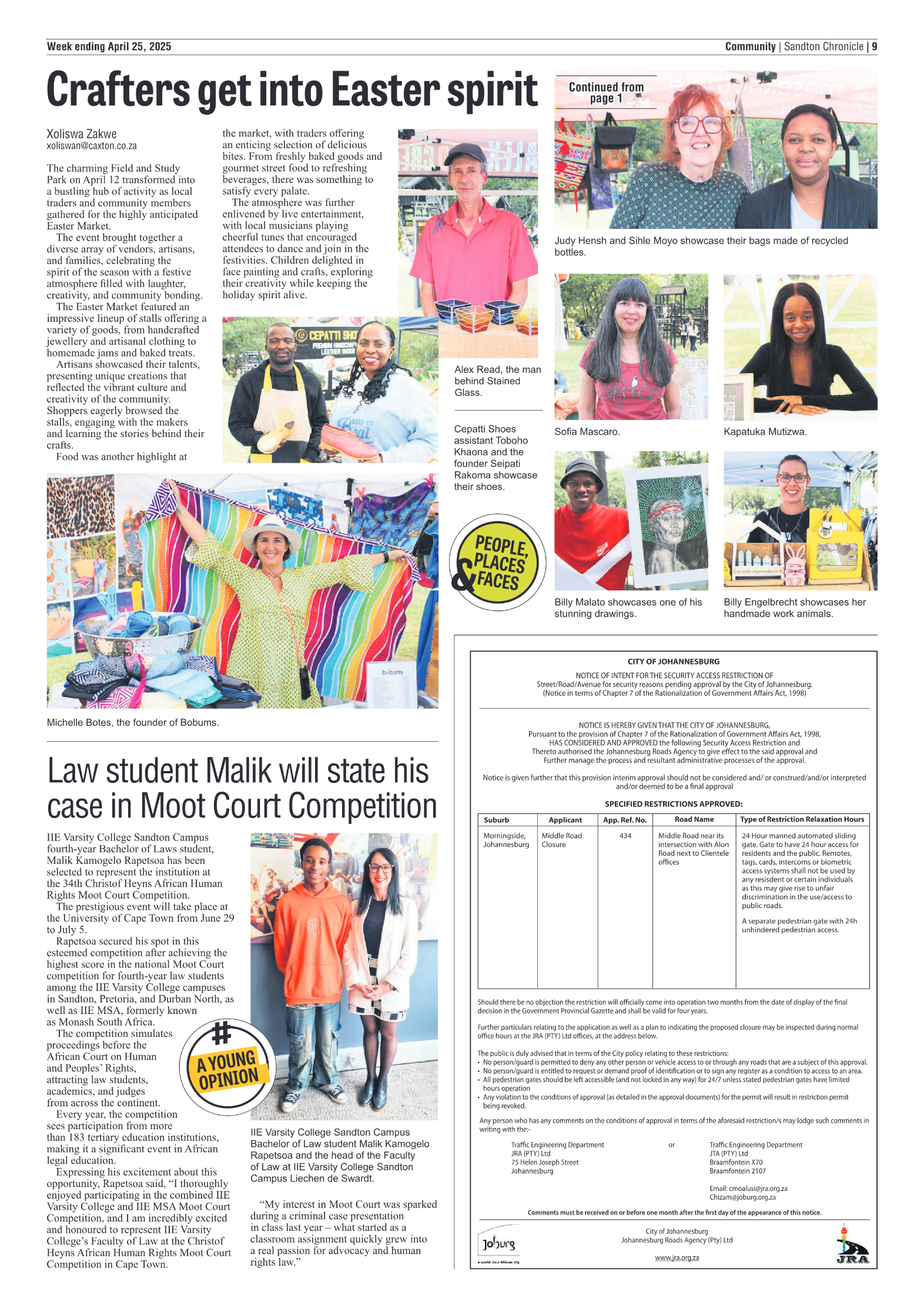 Sandton Chronicle 25 April 2025 page 9