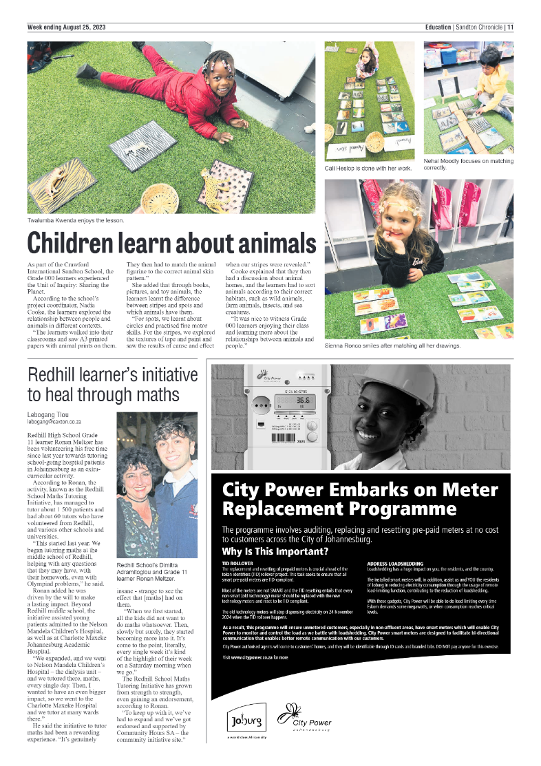 Sandton Chronicle 25 August 2023 page 11