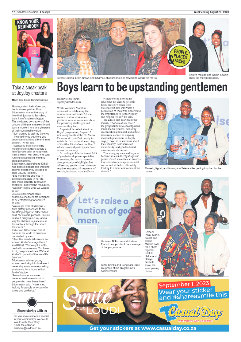 Sandton Chronicle 25 August 2023 page 12