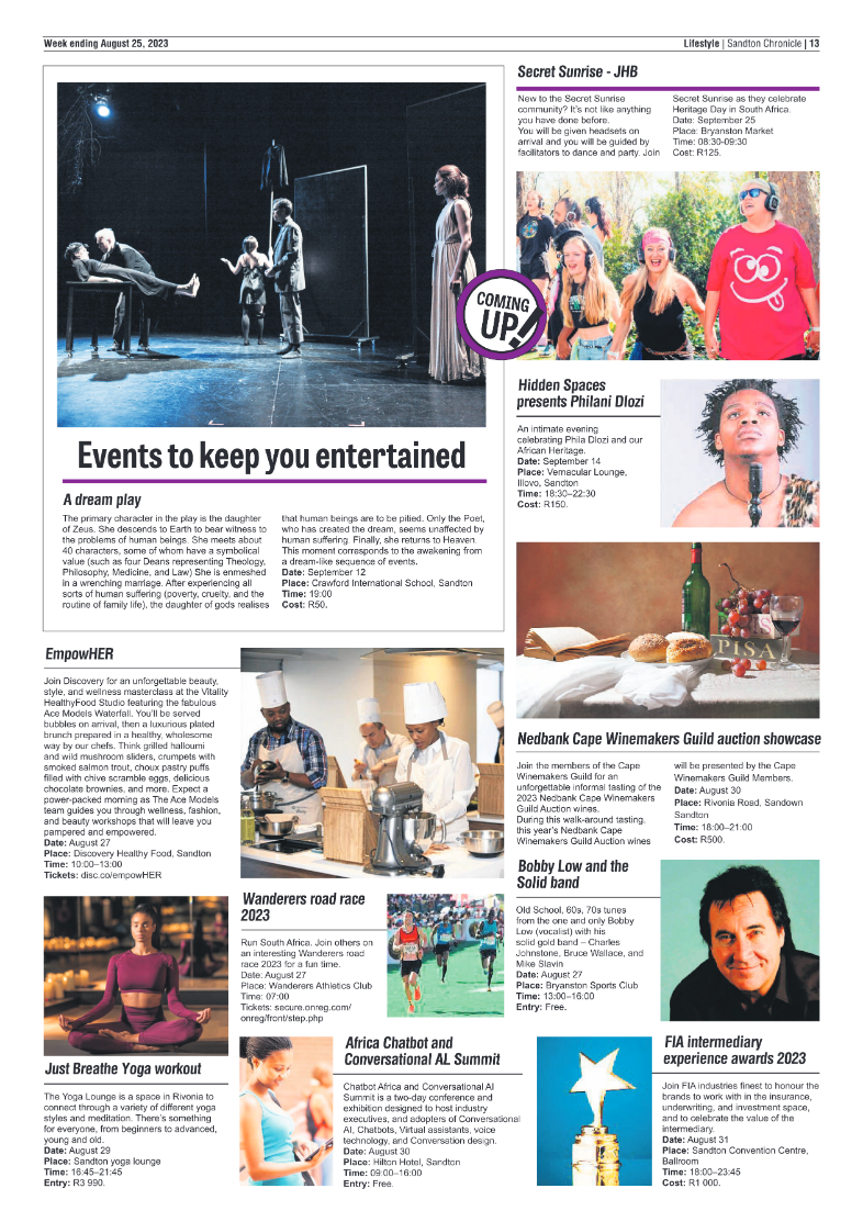 Sandton Chronicle 25 August 2023 page 13