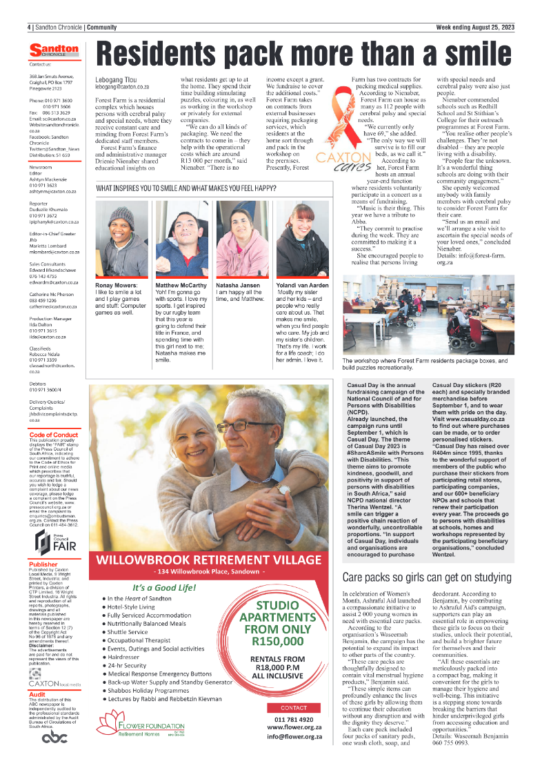 Sandton Chronicle 25 August 2023 page 4