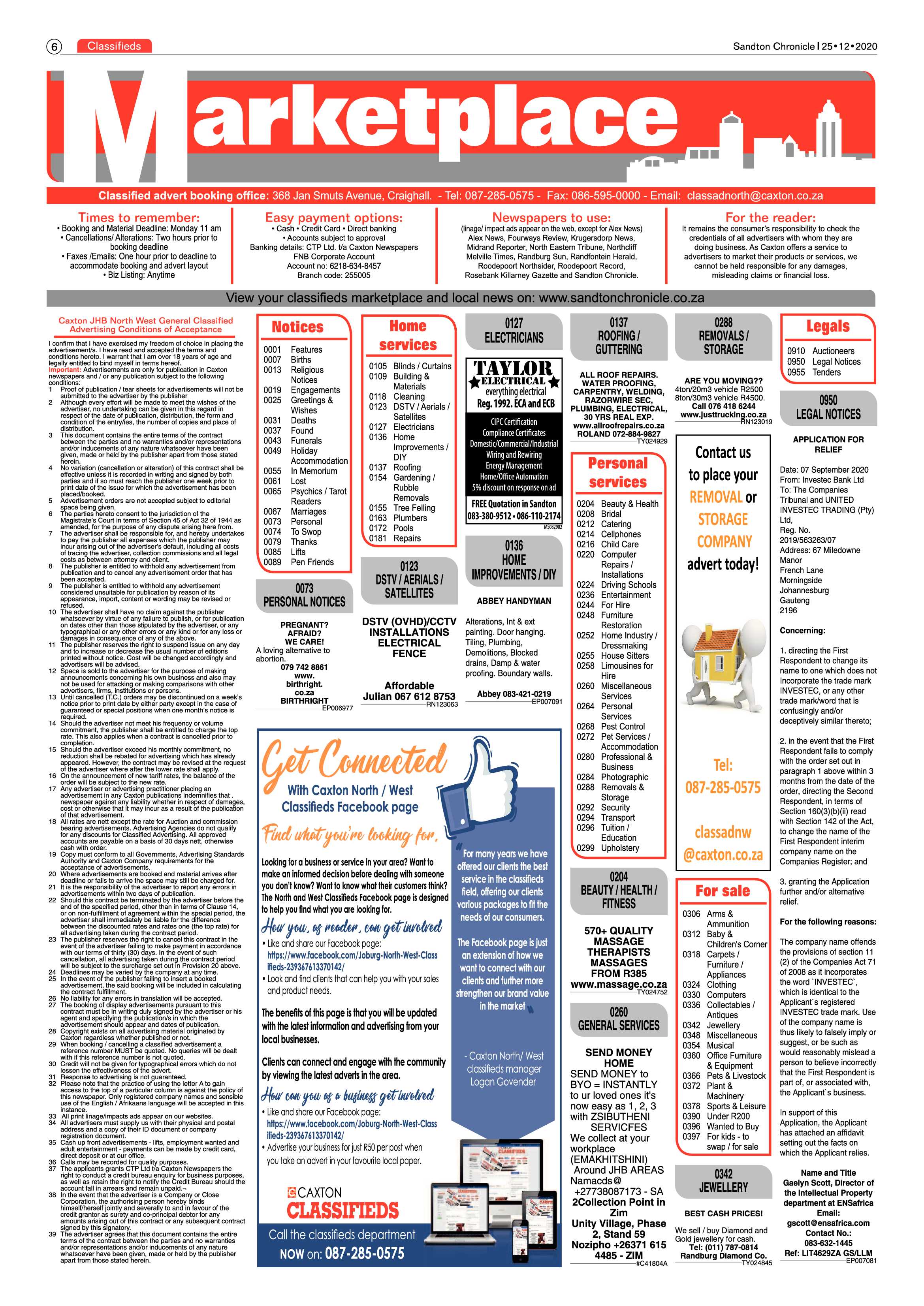 Sandton Chronicle 25 December 2020 page 6