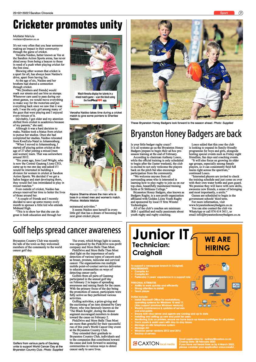 Sandton Chronicle 25 February 2022 page 7