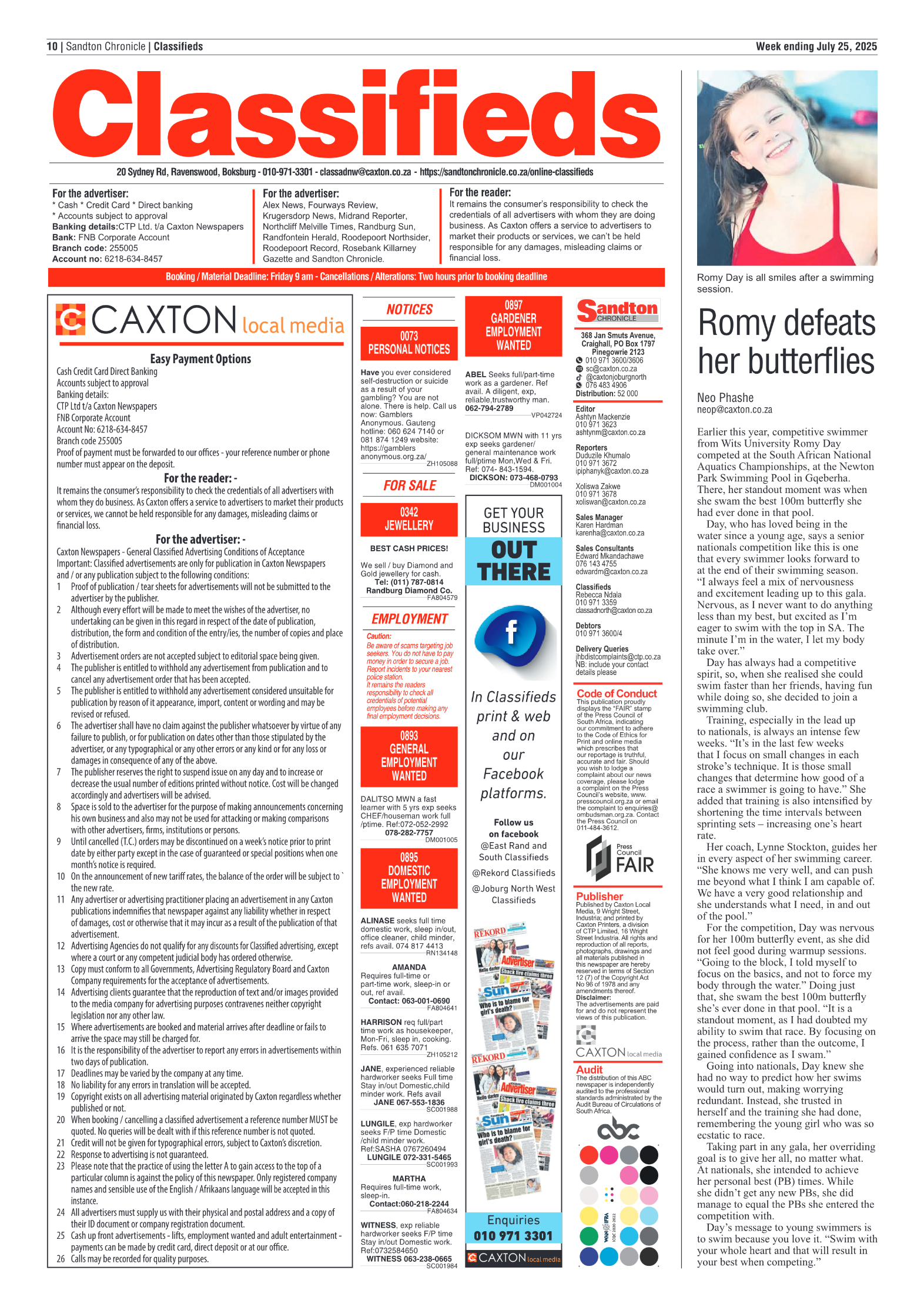 Sandton Chronicle 25 July 2025 page 10