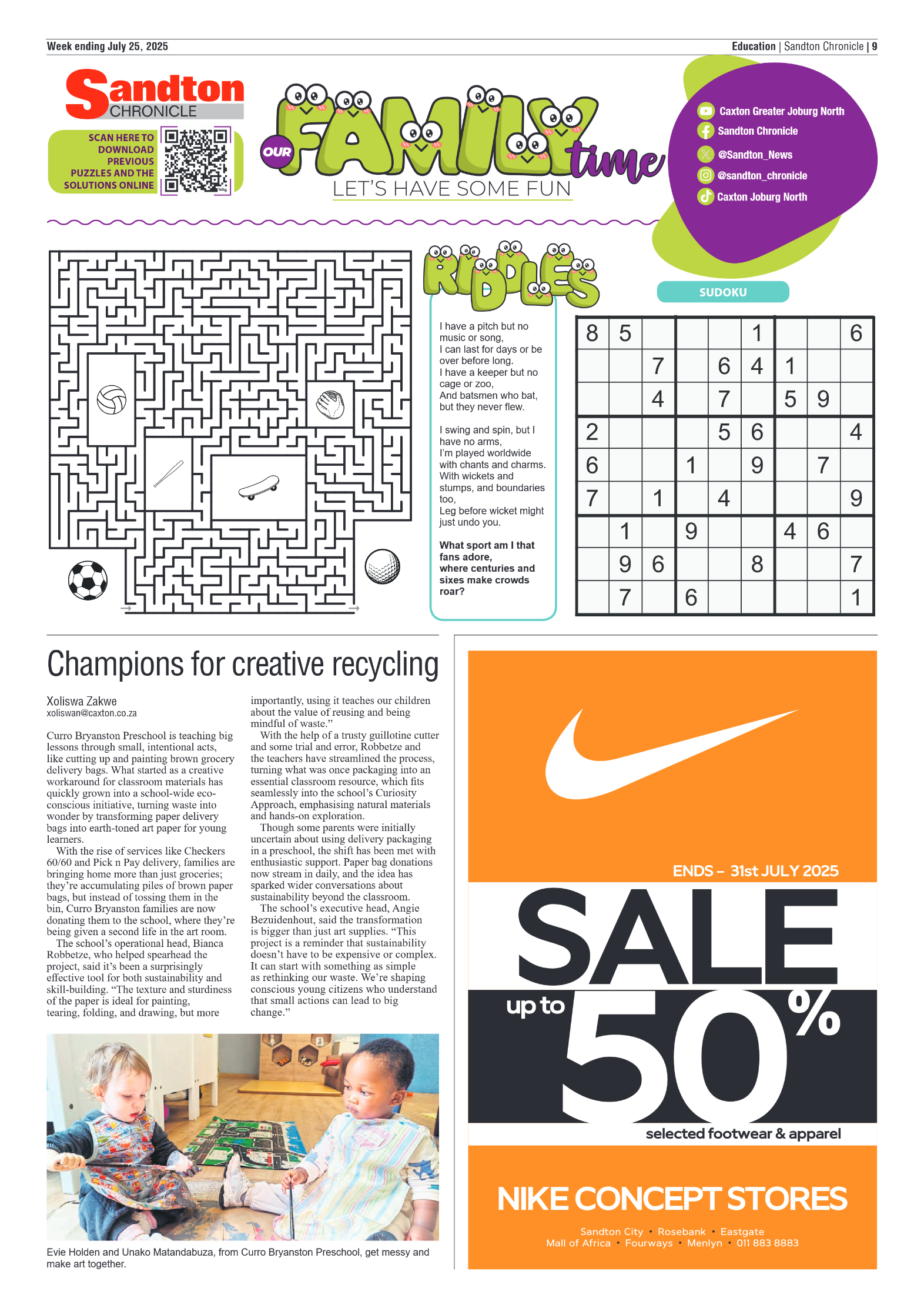 Sandton Chronicle 25 July 2025 page 9