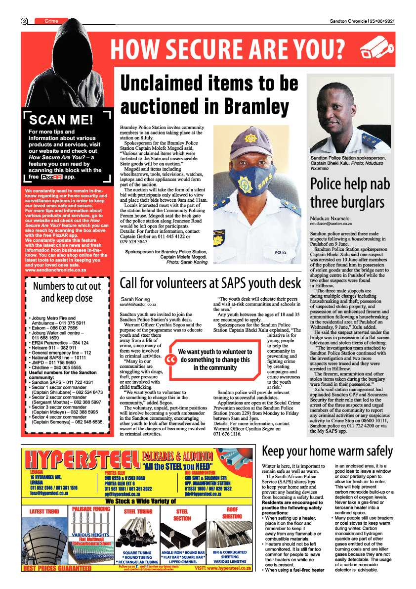 Sandton Chronicle  25 June 2021 page 2
