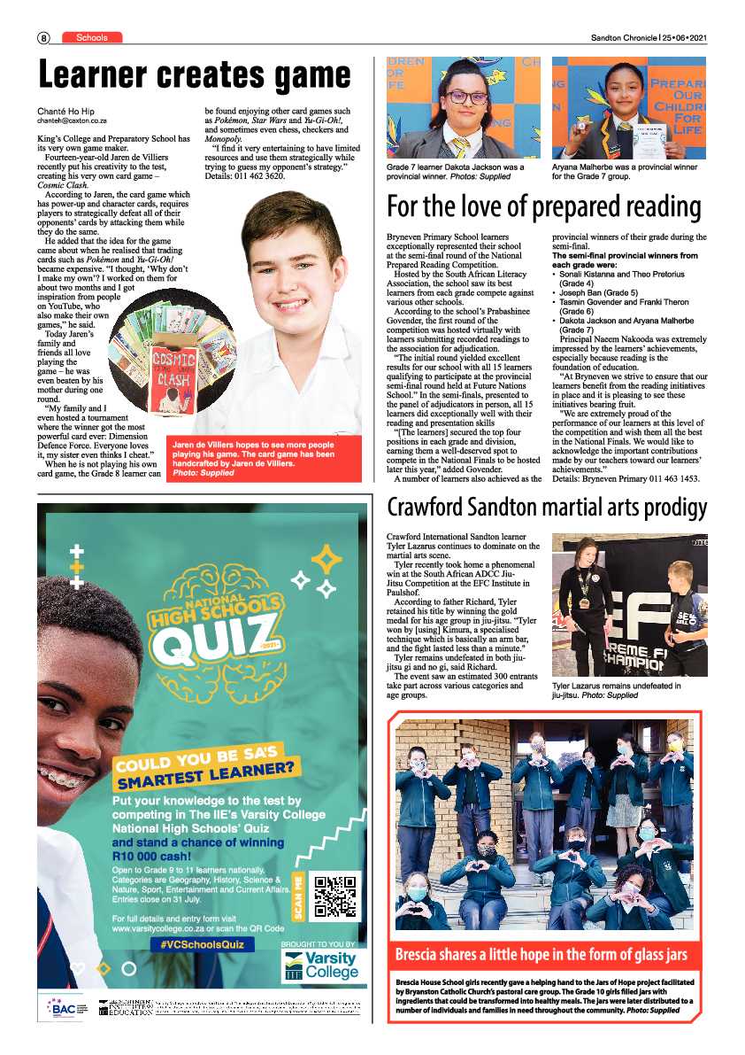 Sandton Chronicle  25 June 2021 page 8