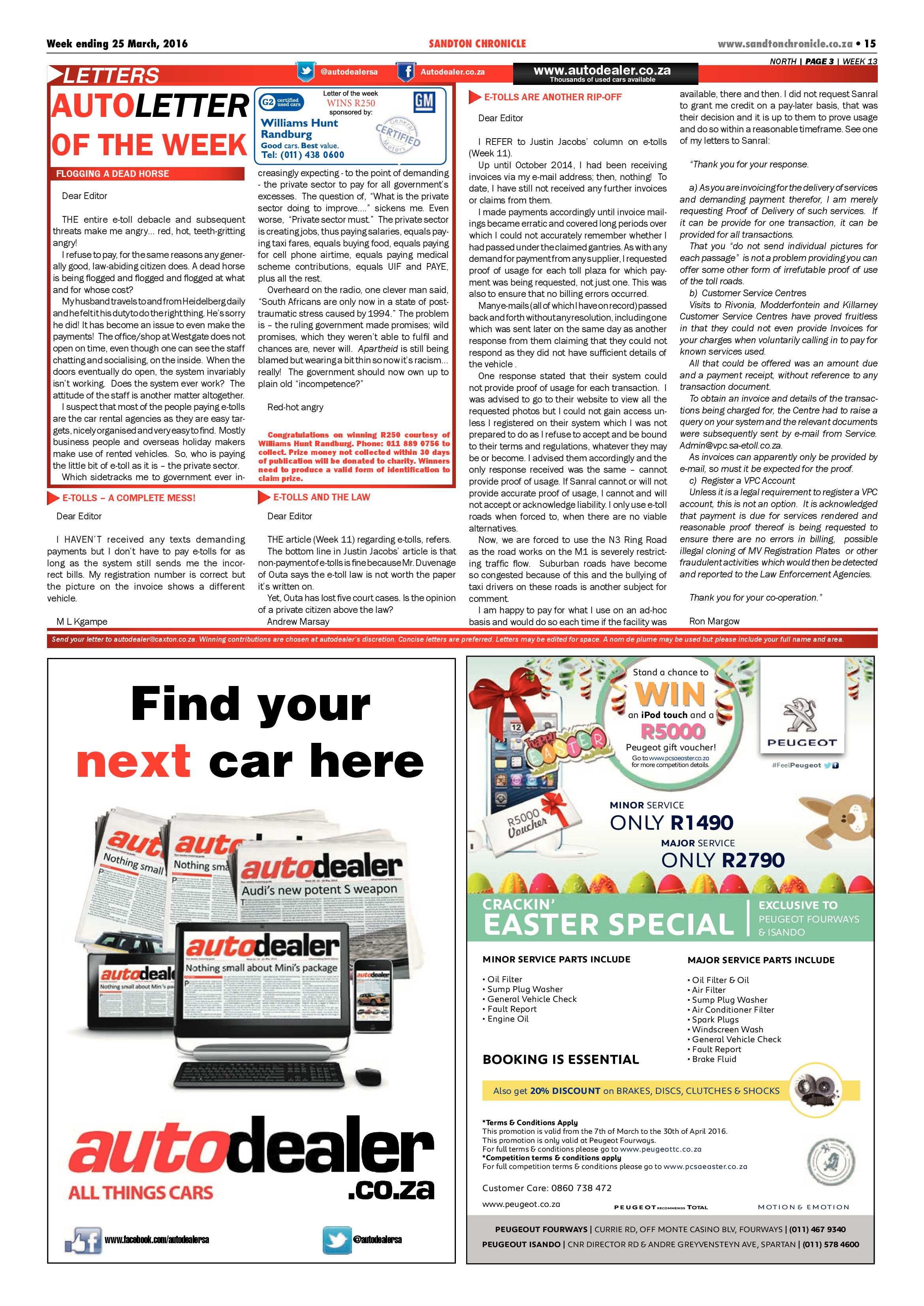 Sandton Chronicle 25 March 2016 page 15