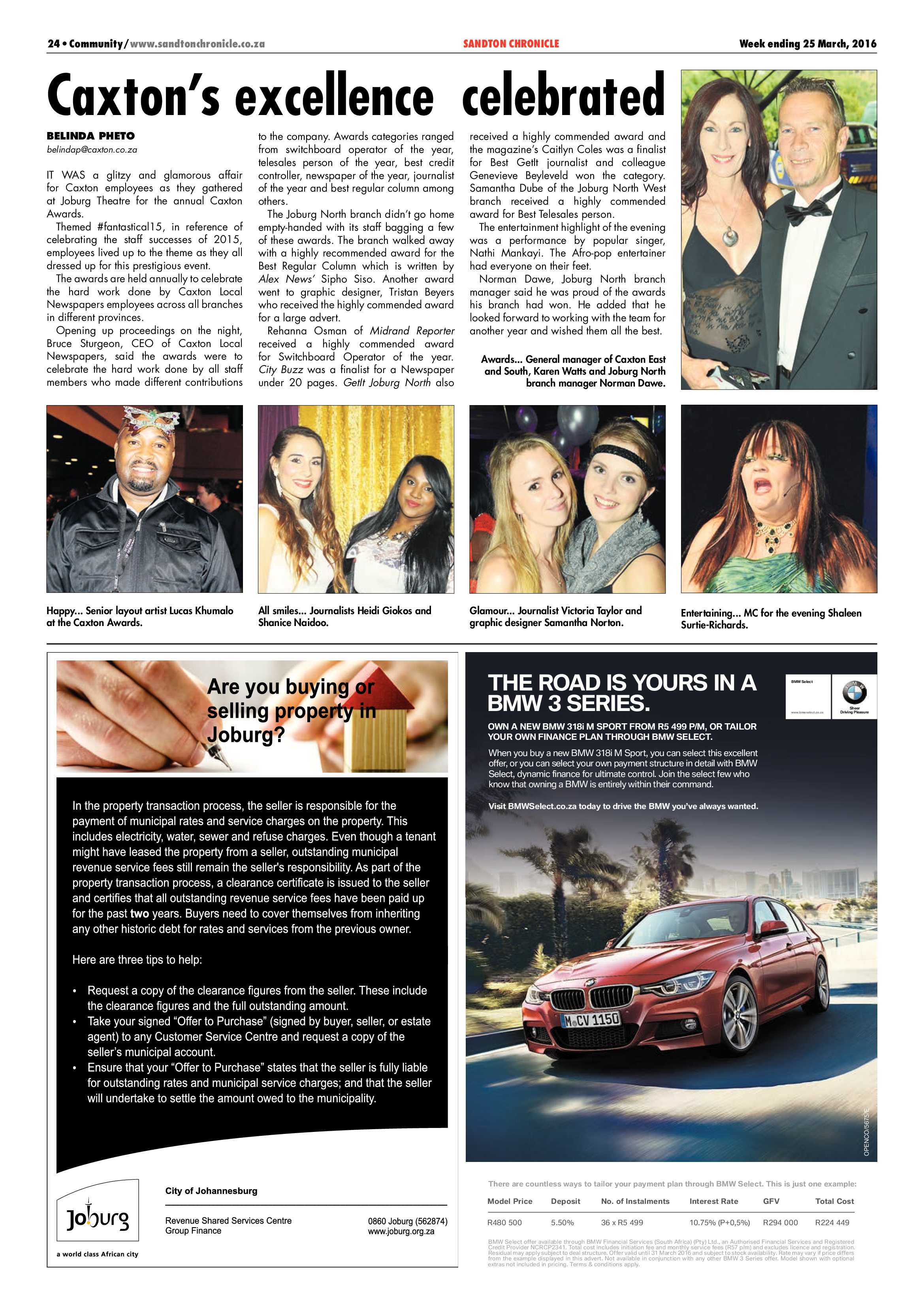 Sandton Chronicle 25 March 2016 page 24