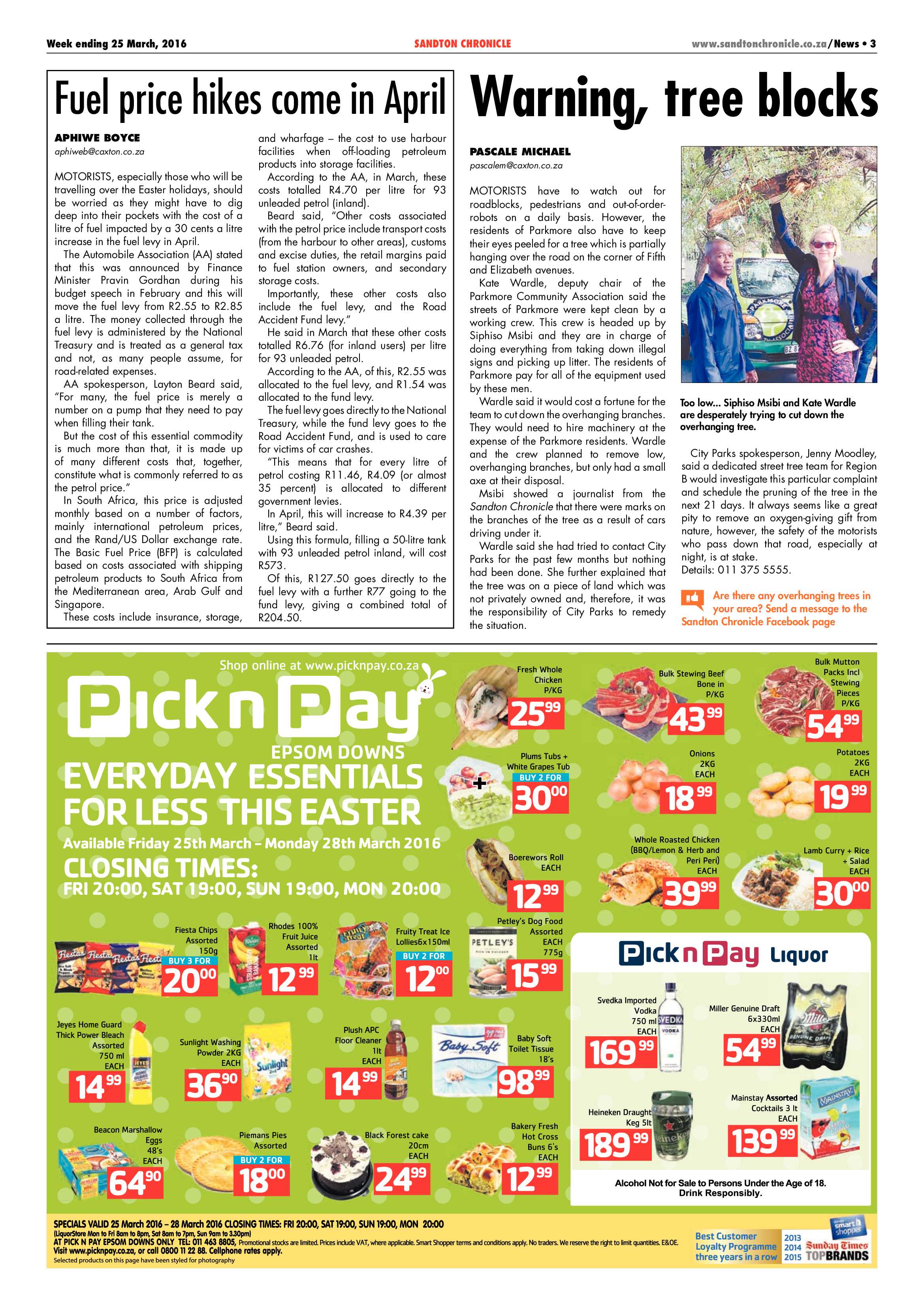 Sandton Chronicle 25 March 2016 page 3