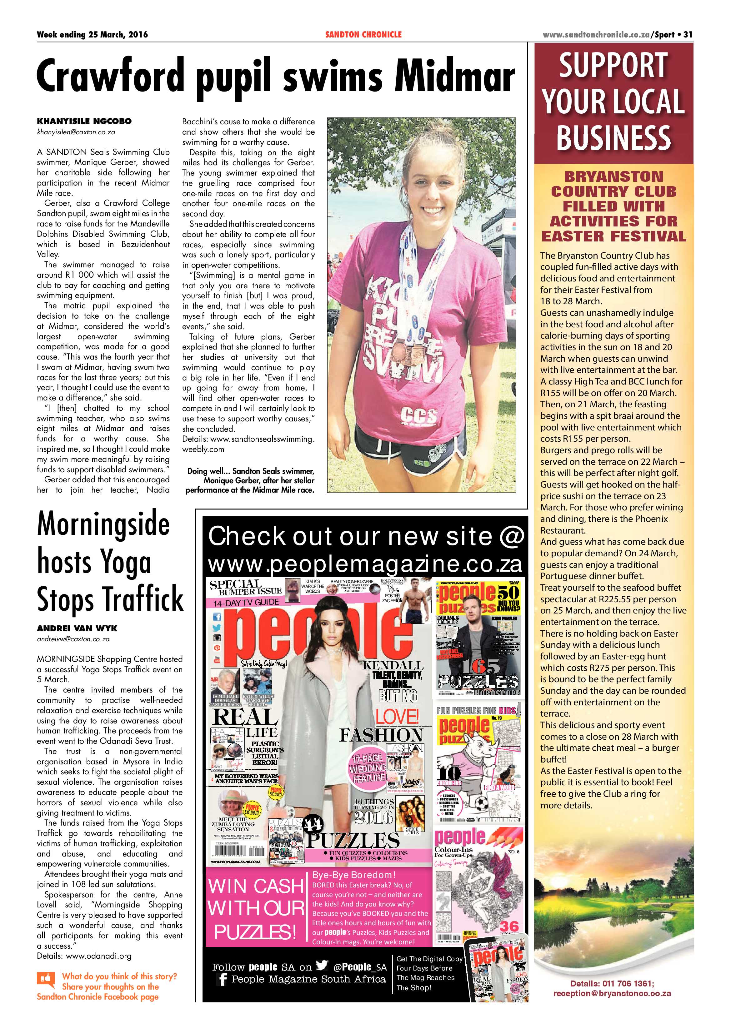 Sandton Chronicle 25 March 2016 page 31