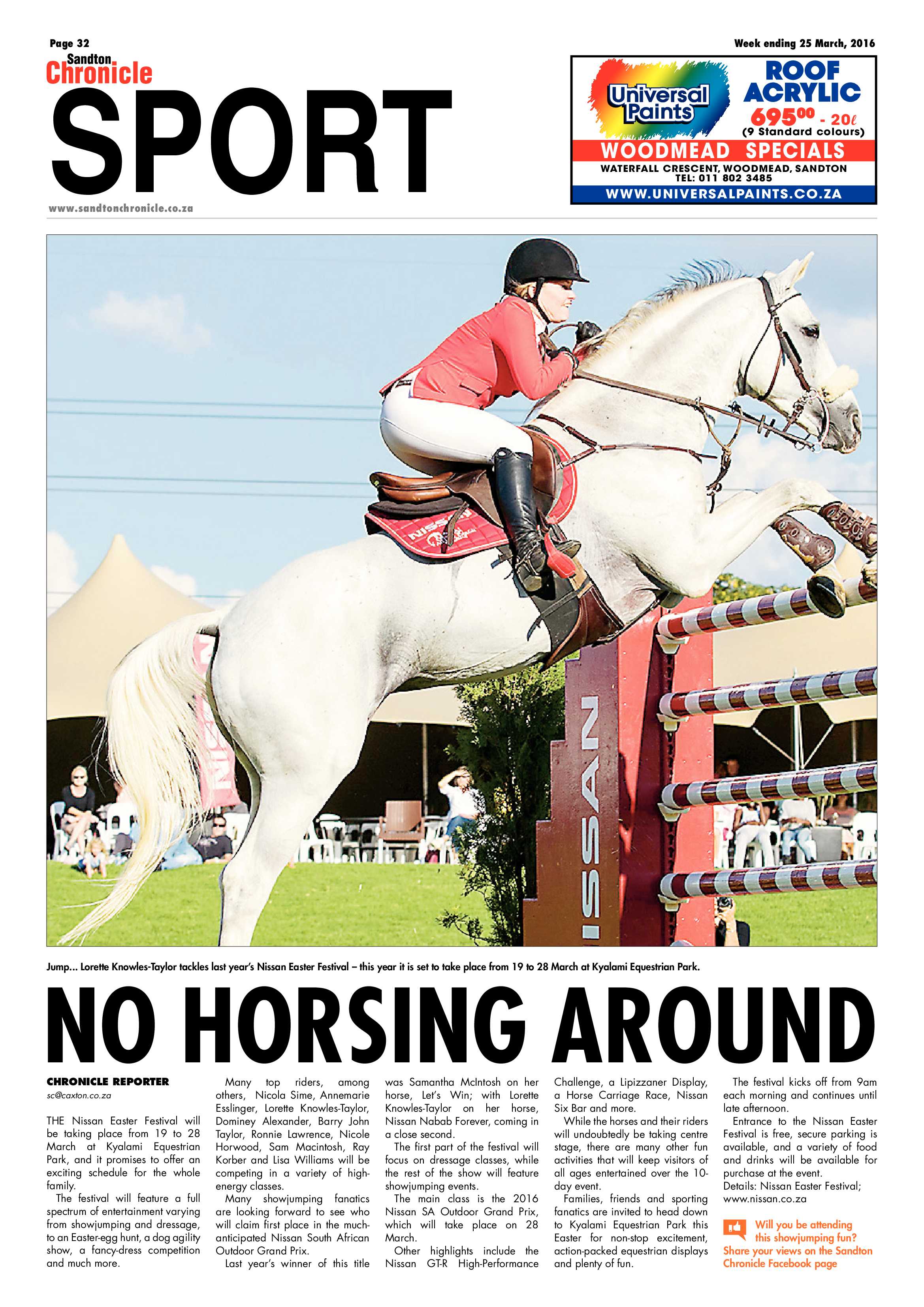 Sandton Chronicle 25 March 2016 page 32