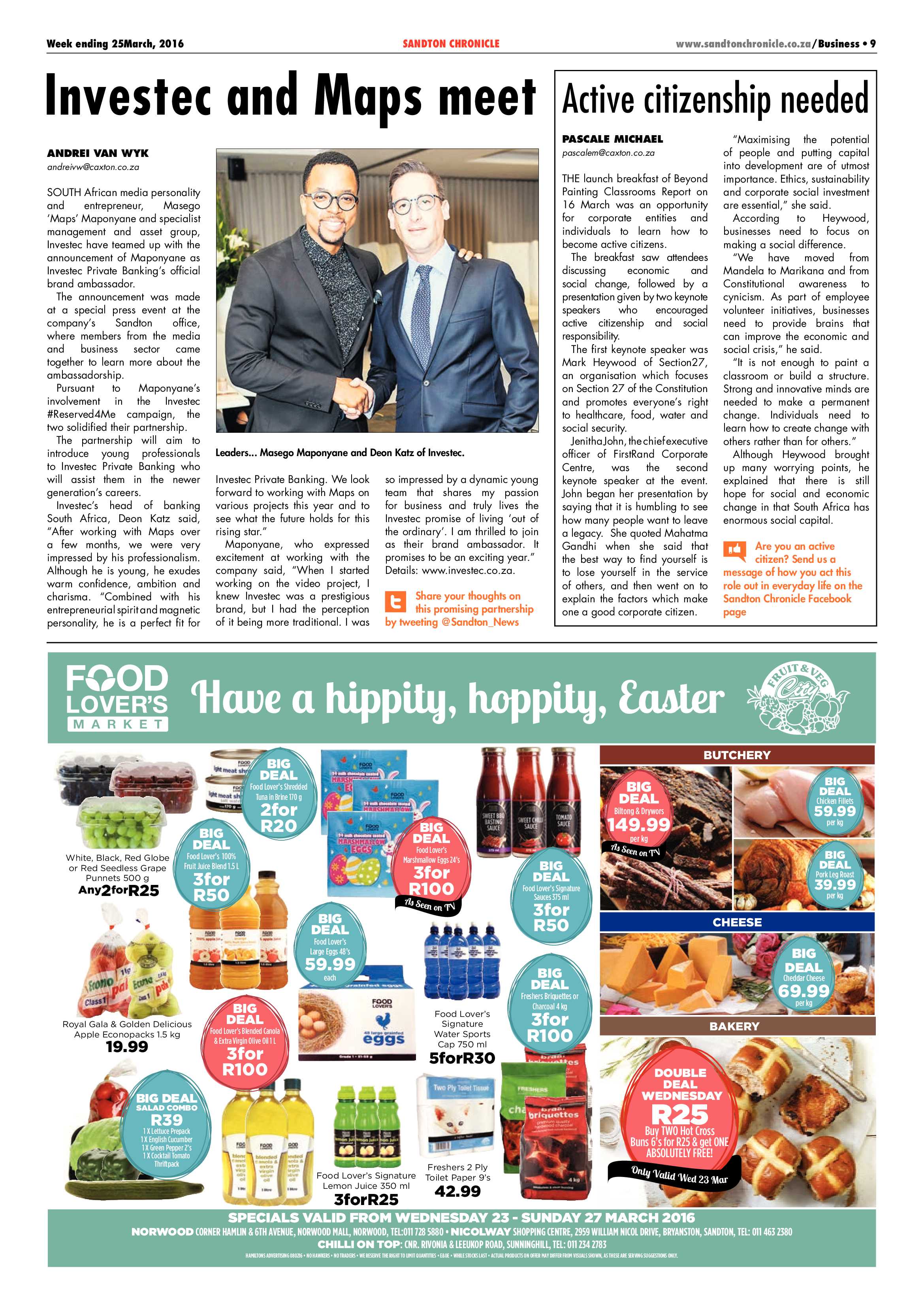 Sandton Chronicle 25 March 2016 page 9