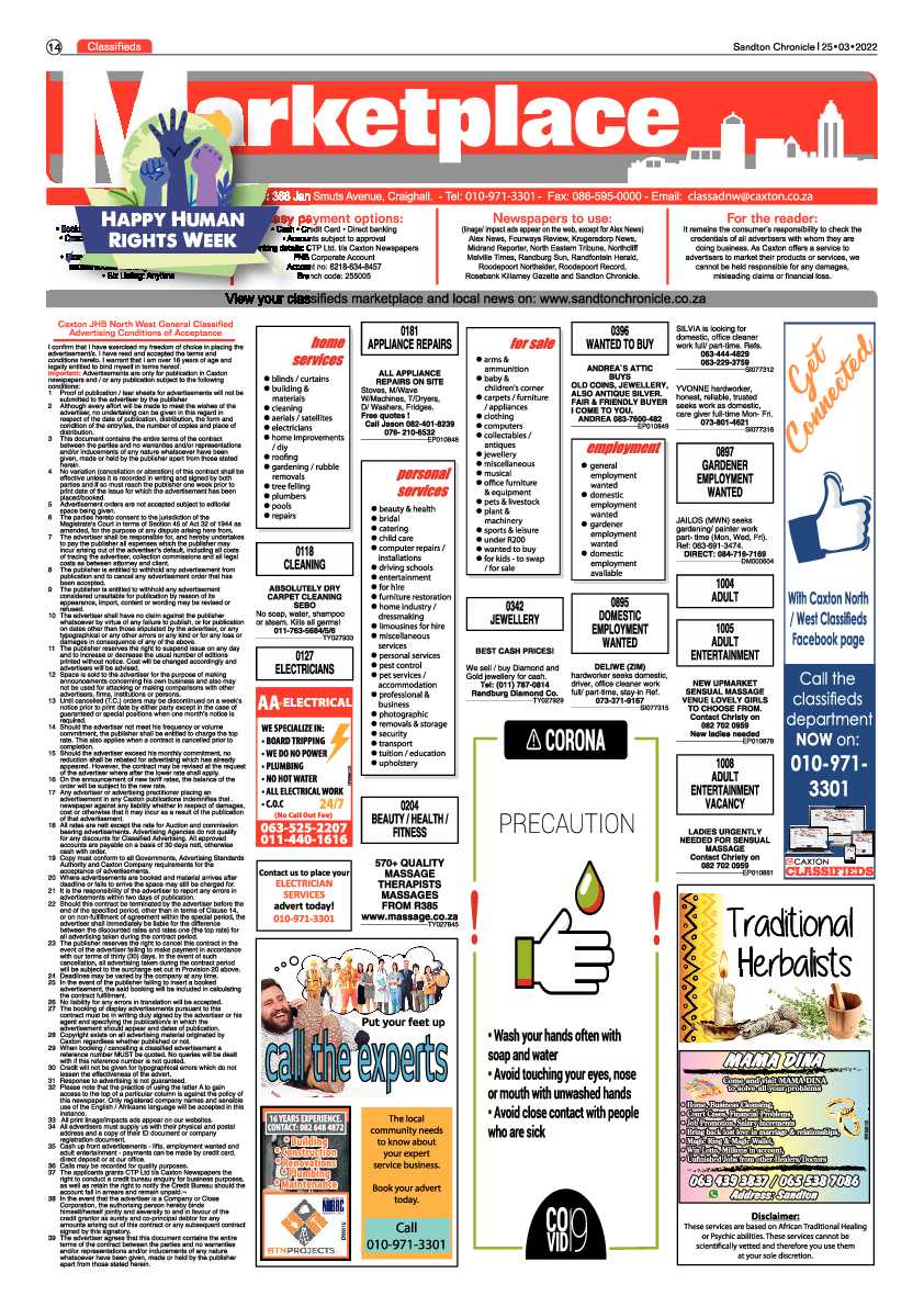 Sandton Chronicle 25 March 2022 page 14