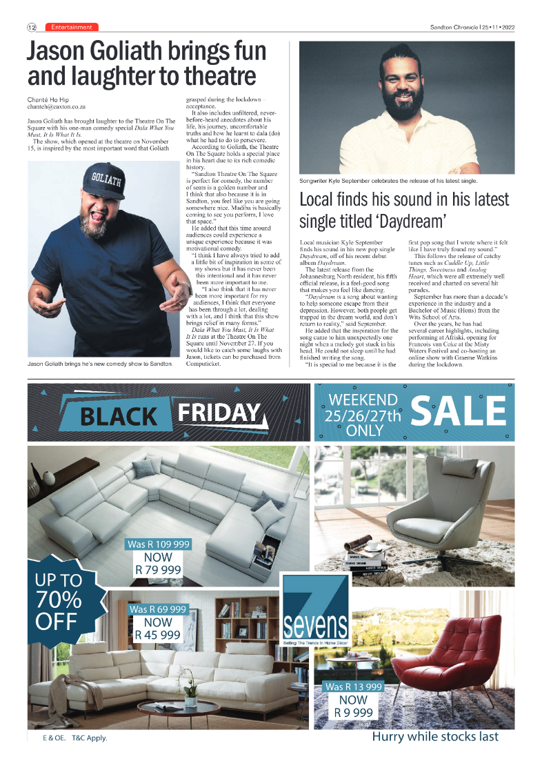 Sandton Chronicle 25 Nov 2022 page 12