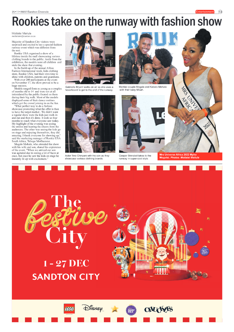 Sandton Chronicle 25 Nov 2022 page 13