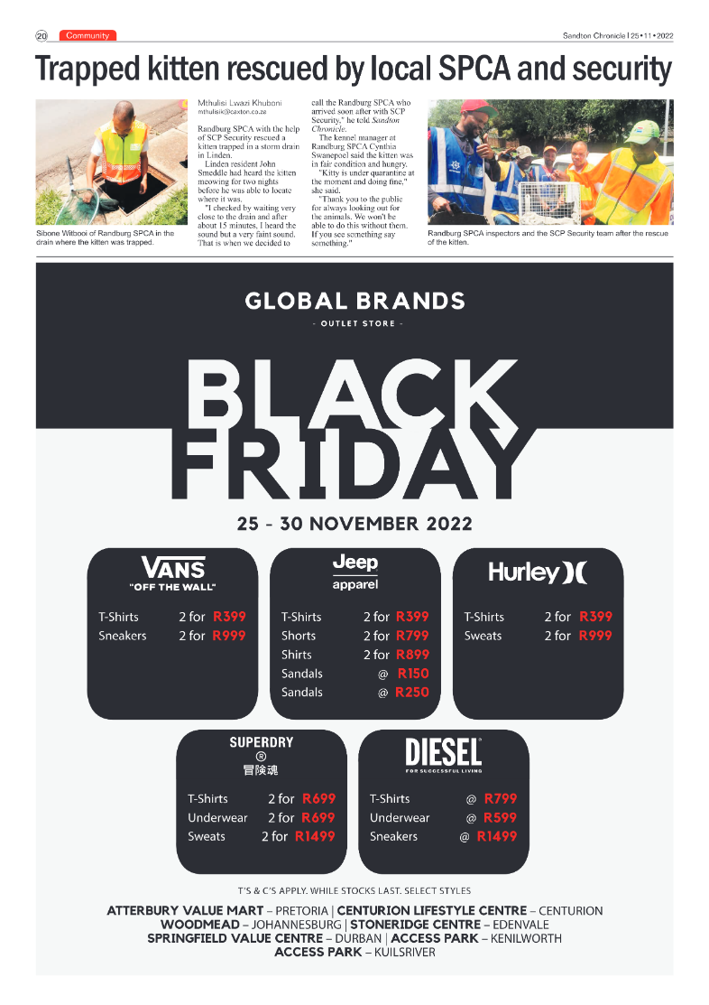 Sandton Chronicle 25 Nov 2022 page 20