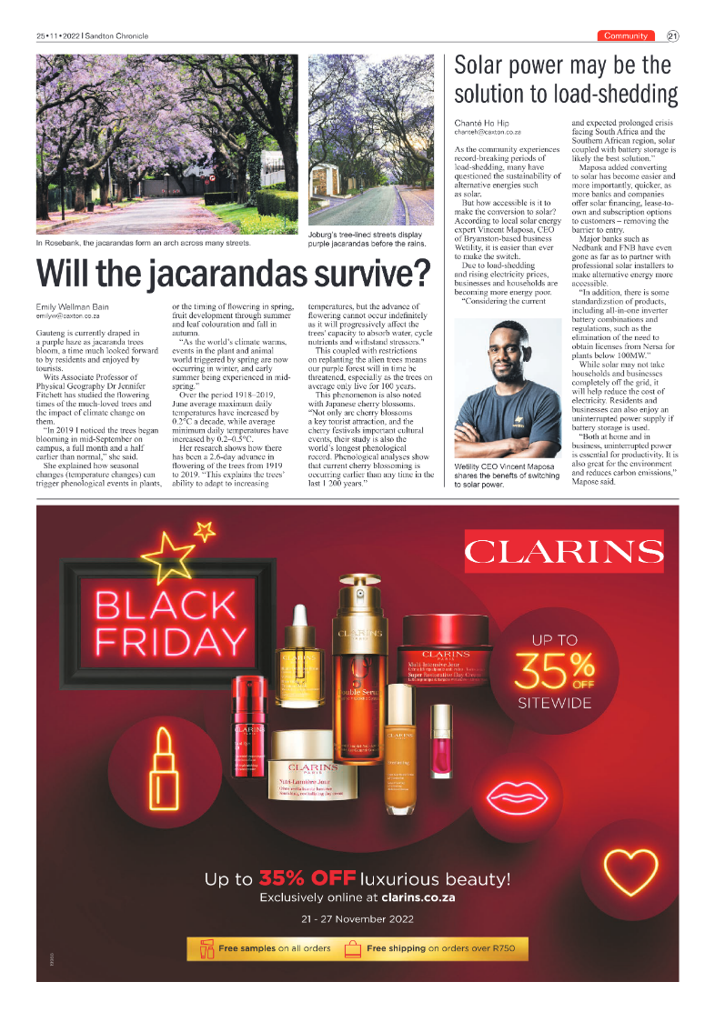 Sandton Chronicle 25 Nov 2022 page 21