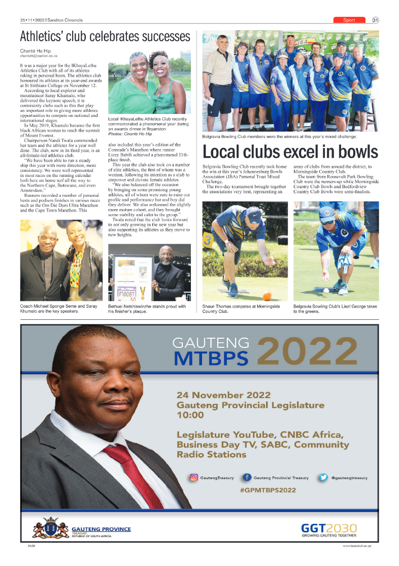 Sandton Chronicle 25 Nov 2022 page 31