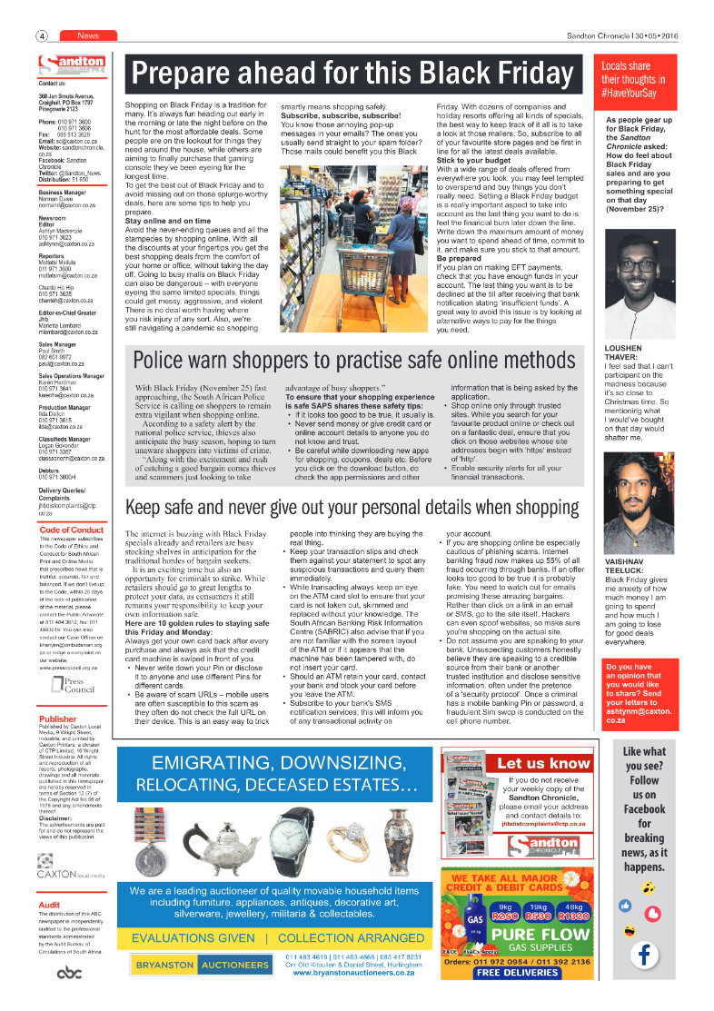 Sandton Chronicle 25 Nov 2022 page 4