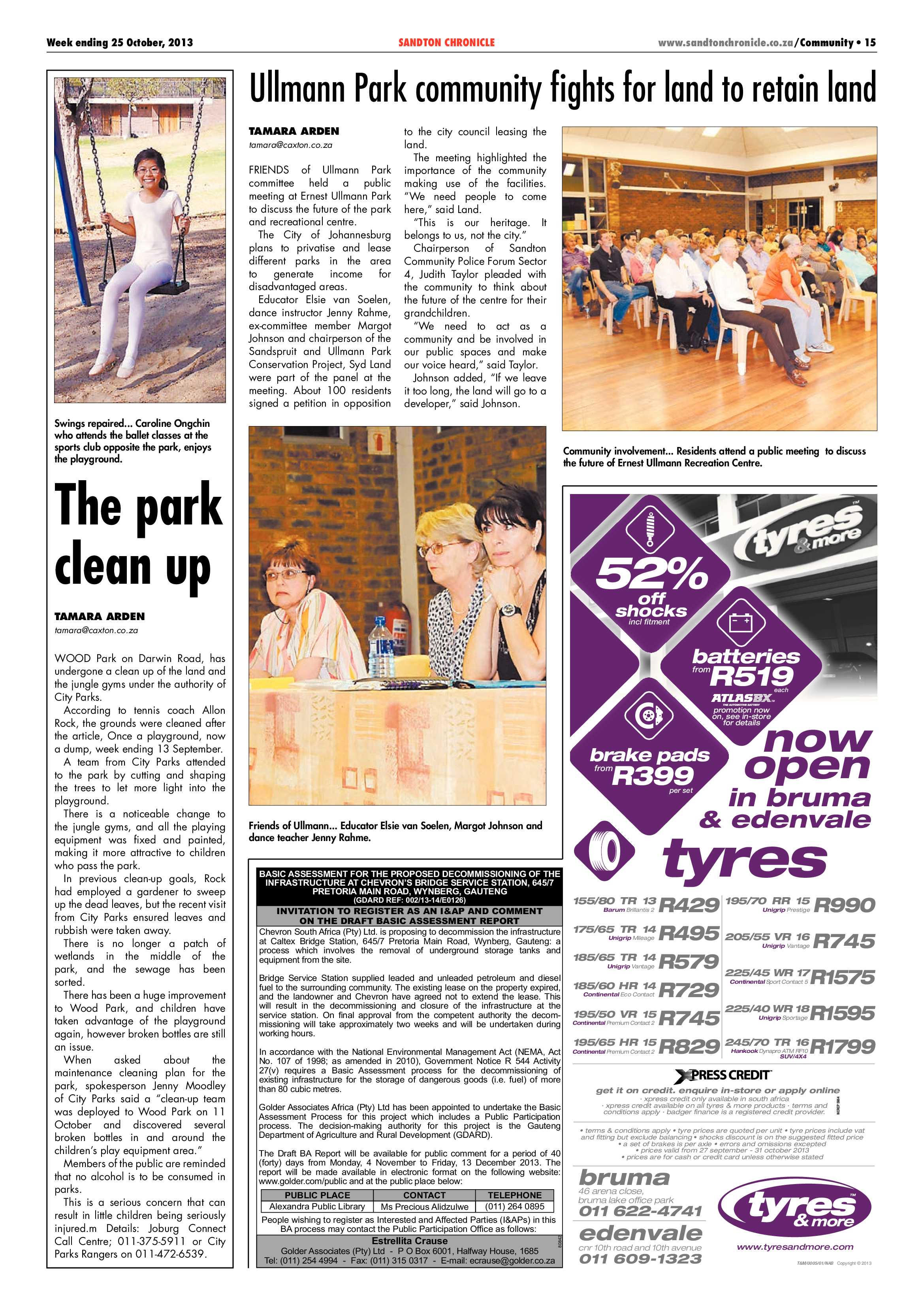 Sandton Chronicle 25 October 2013 page 15