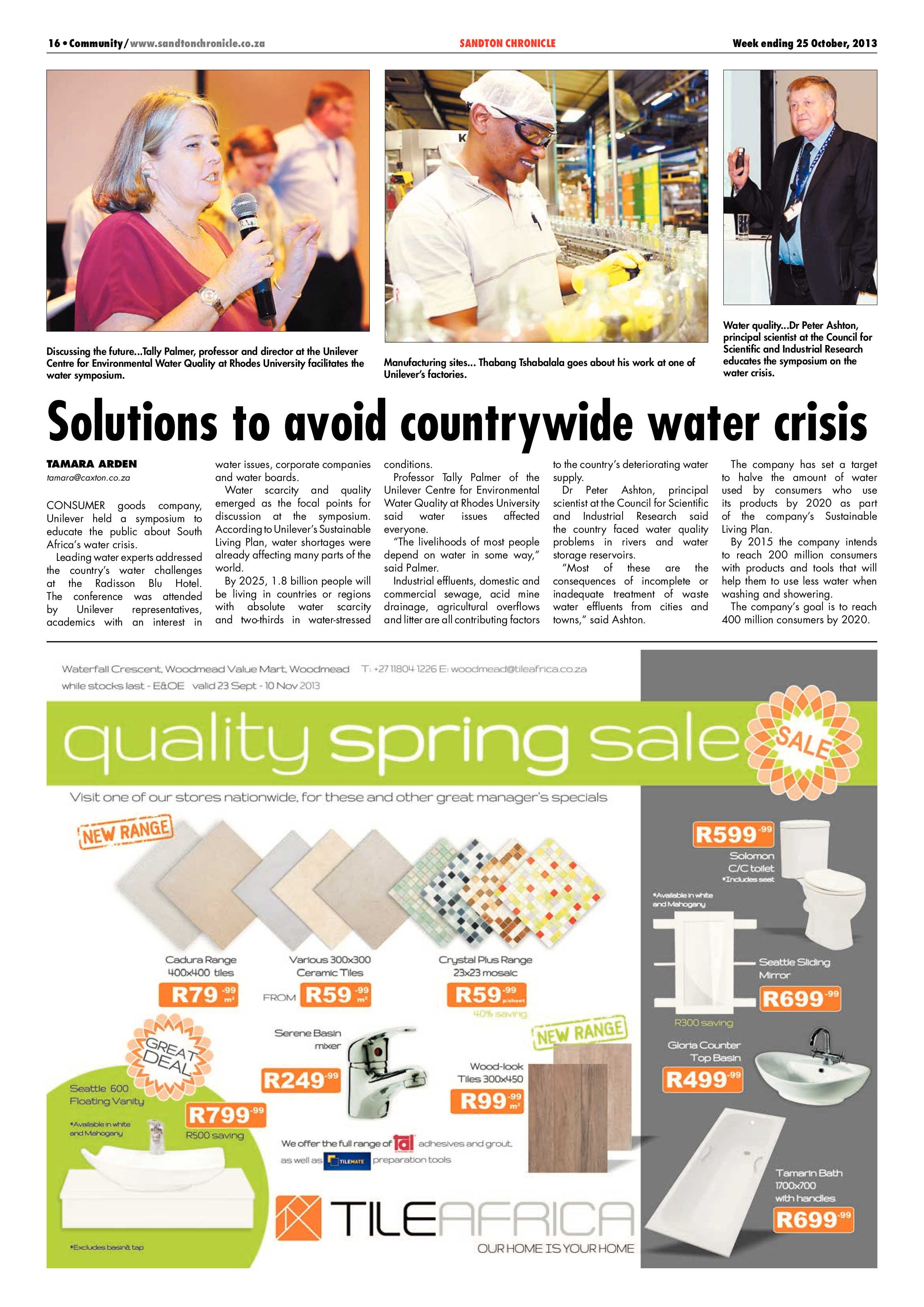 Sandton Chronicle 25 October 2013 page 16