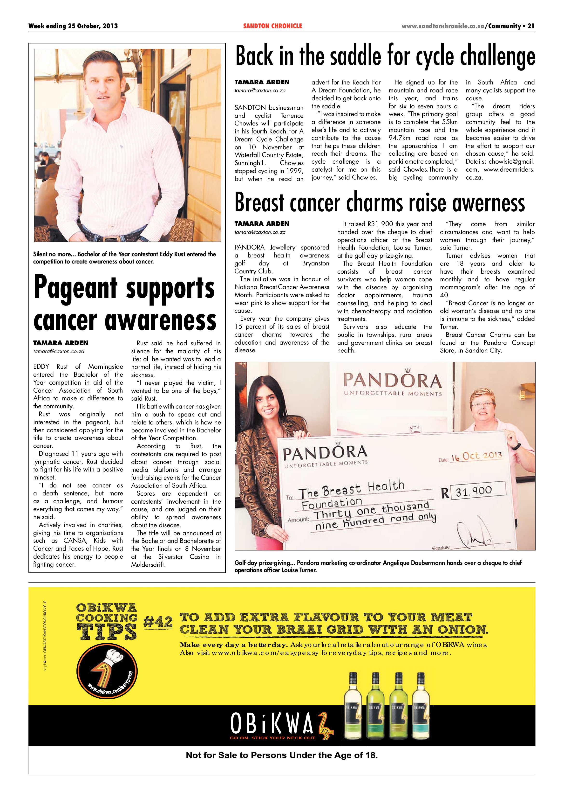 Sandton Chronicle 25 October 2013 page 21