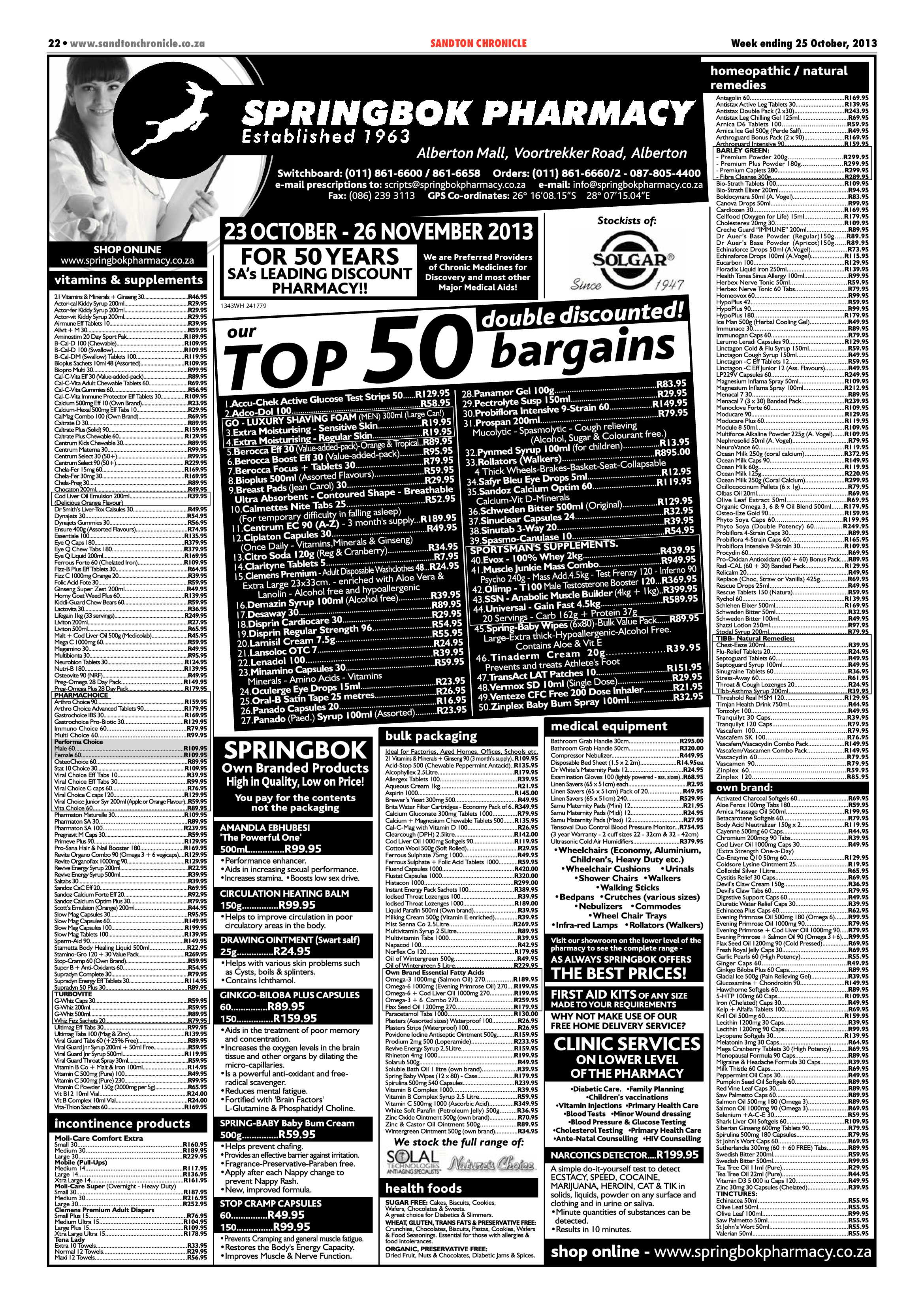 Sandton Chronicle 25 October 2013 page 22