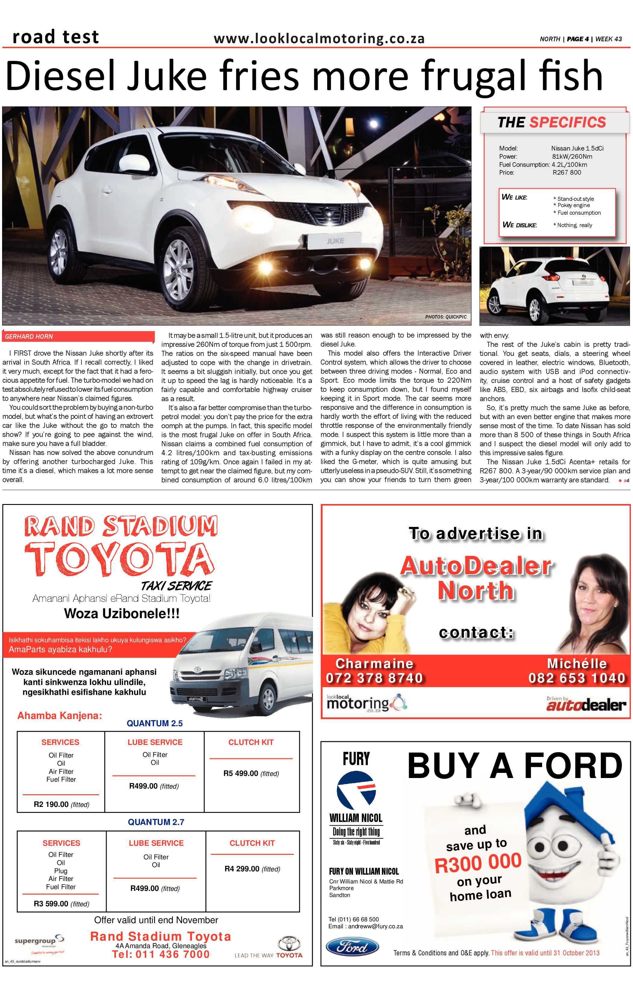 Sandton Chronicle 25 October 2013 page 26