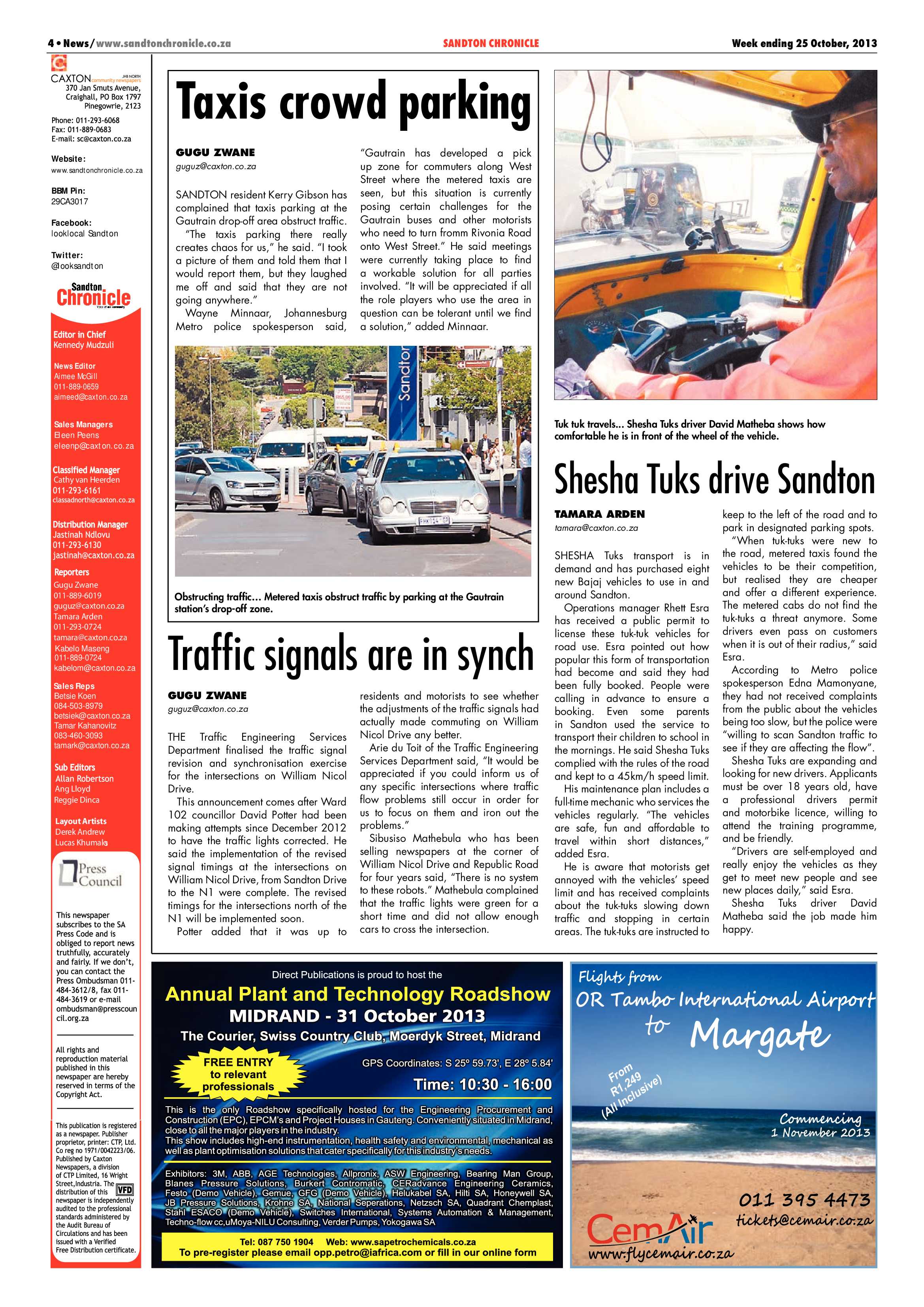 Sandton Chronicle 25 October 2013 page 4