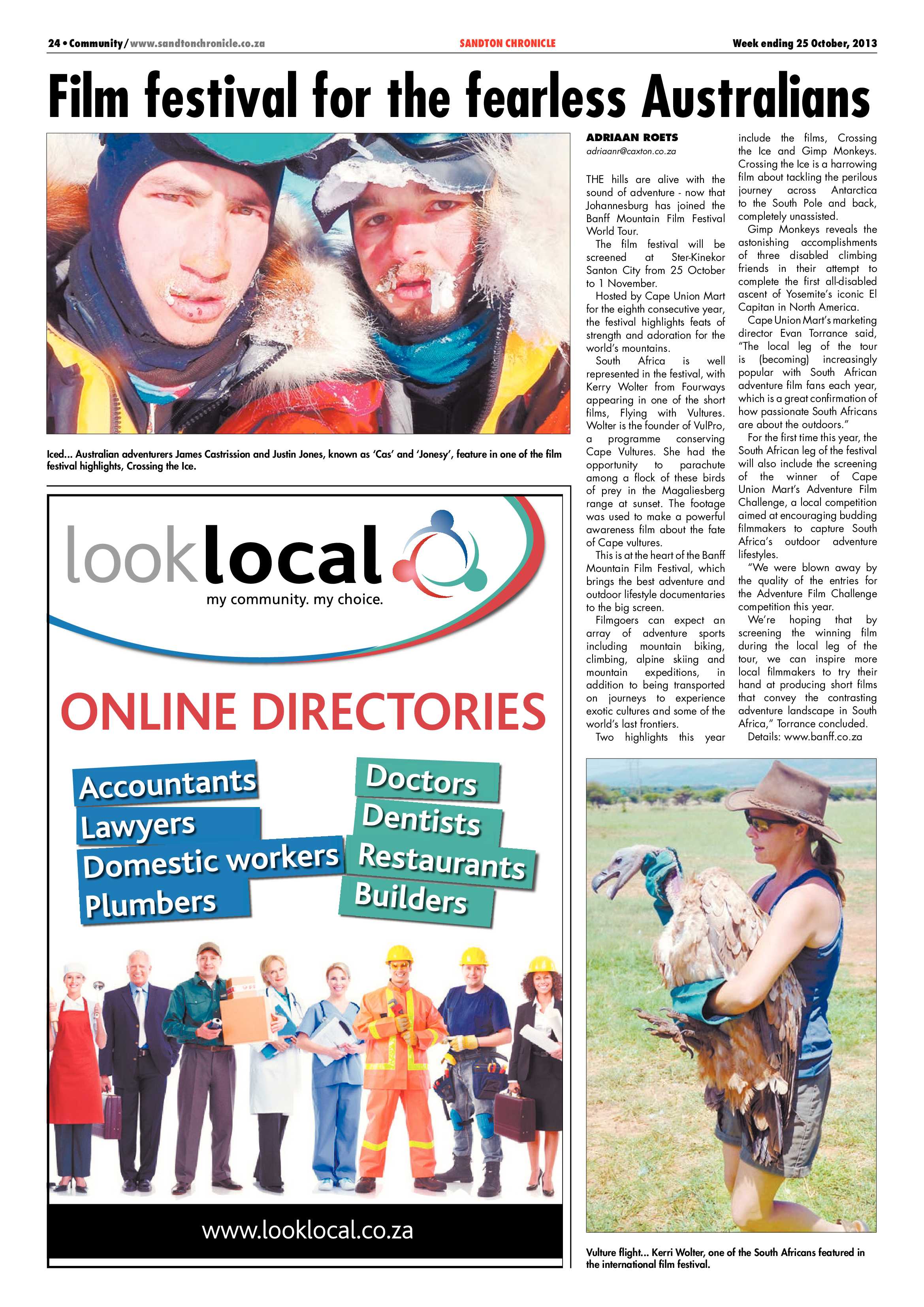 Sandton Chronicle 25 October 2013 page 44