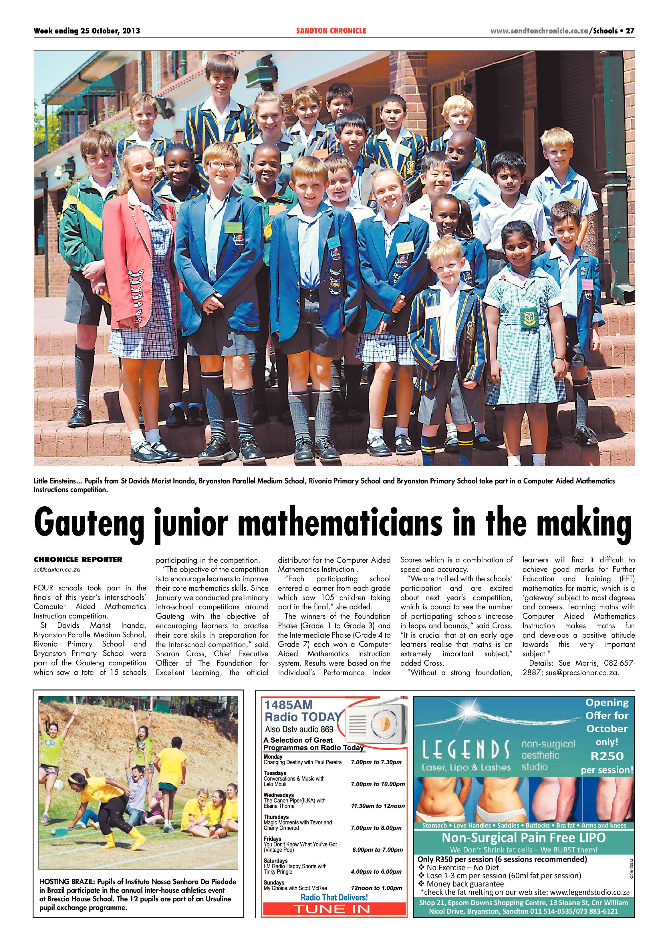 Sandton Chronicle 25 October 2013 page 47