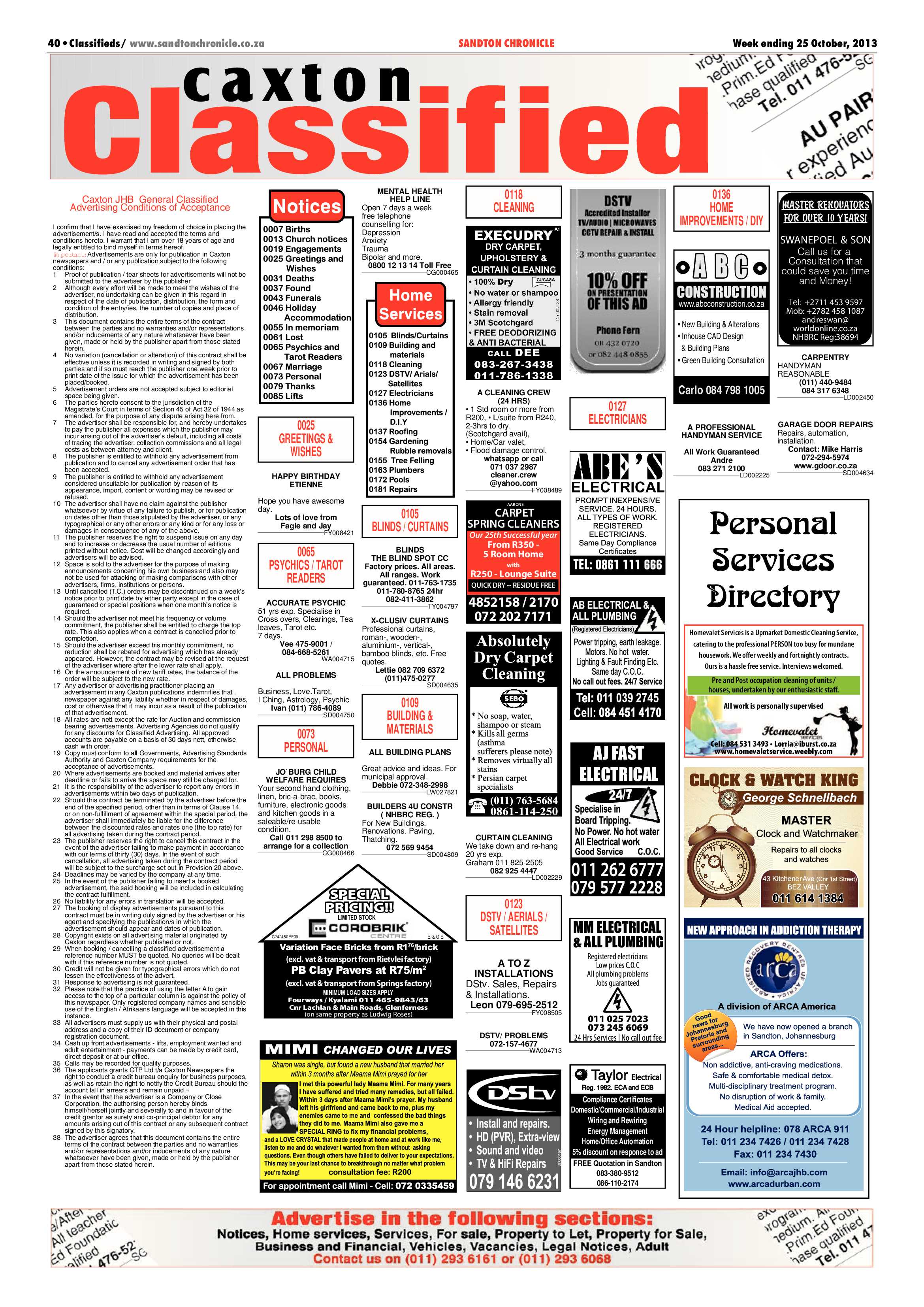 Sandton Chronicle 25 October 2013 page 60