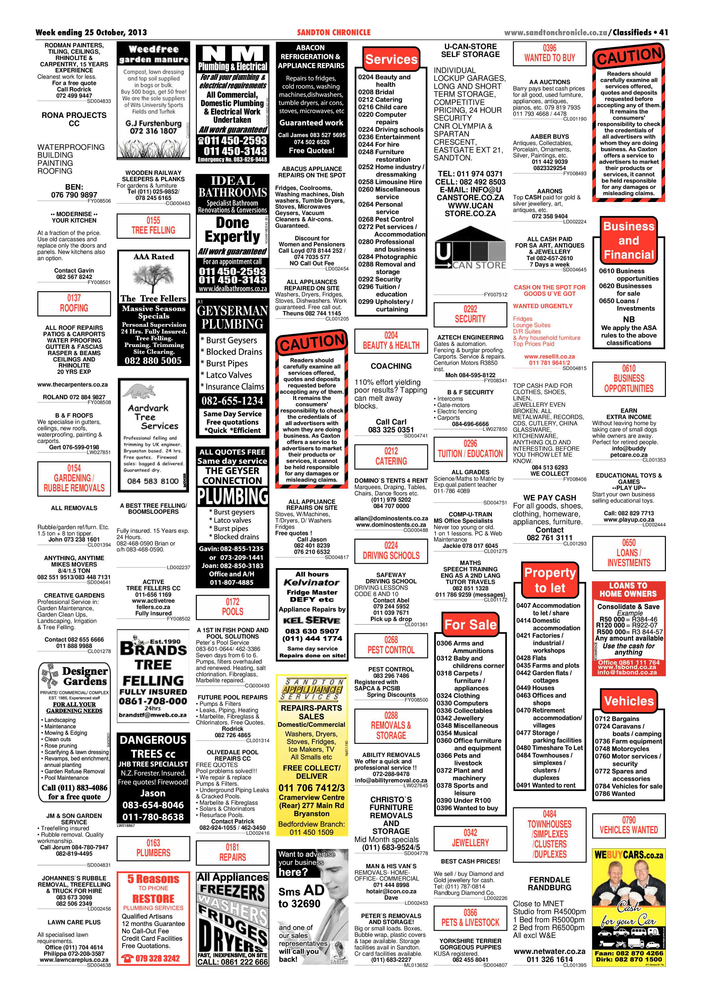 Sandton Chronicle 25 October 2013 page 61