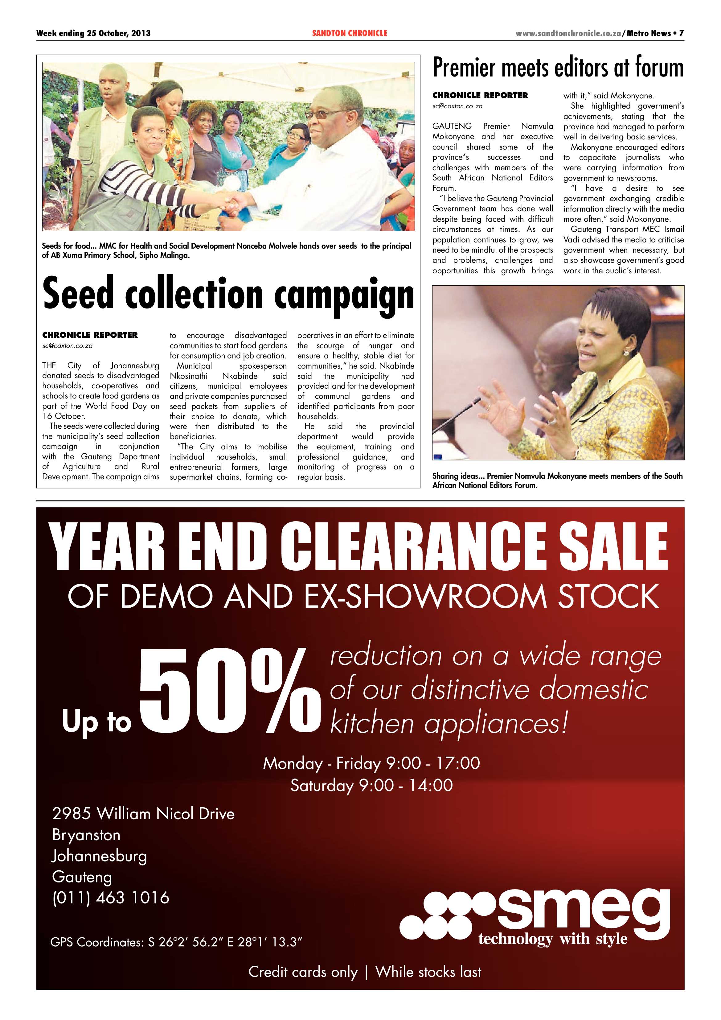 Sandton Chronicle 25 October 2013 page 7