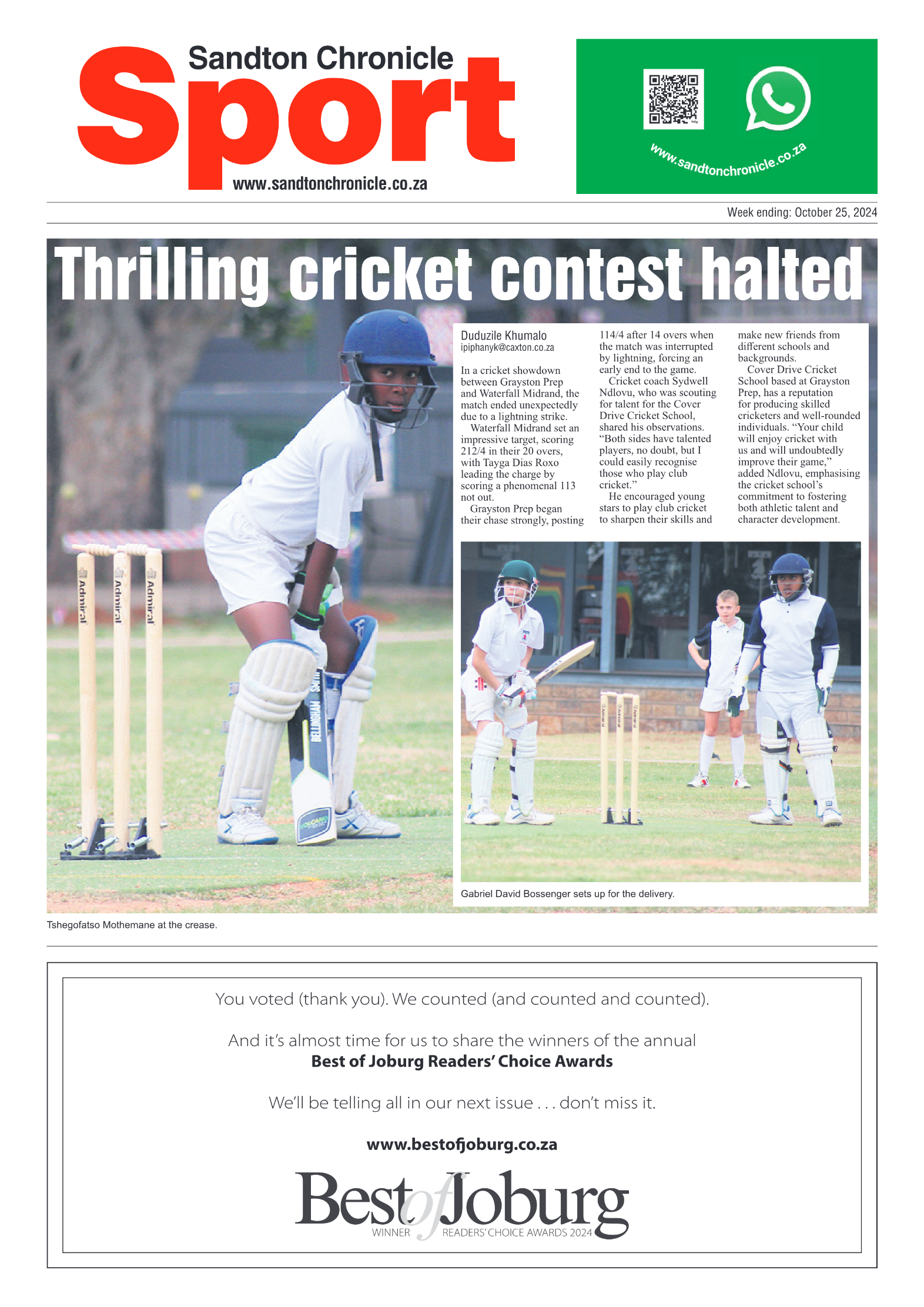 Sandton Chronicle 25 October 2024 page 12