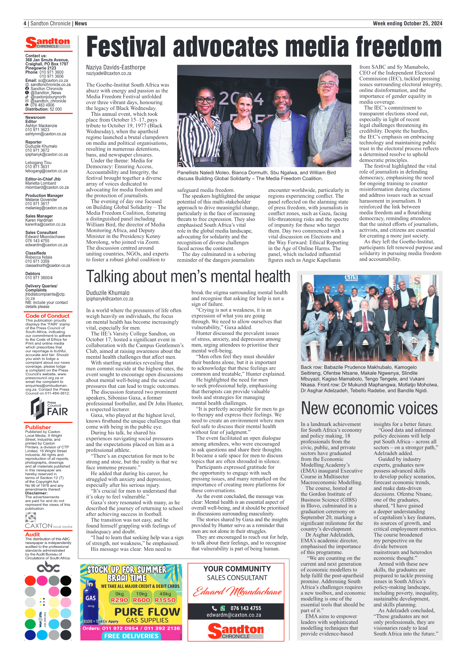 Sandton Chronicle 25 October 2024 page 4