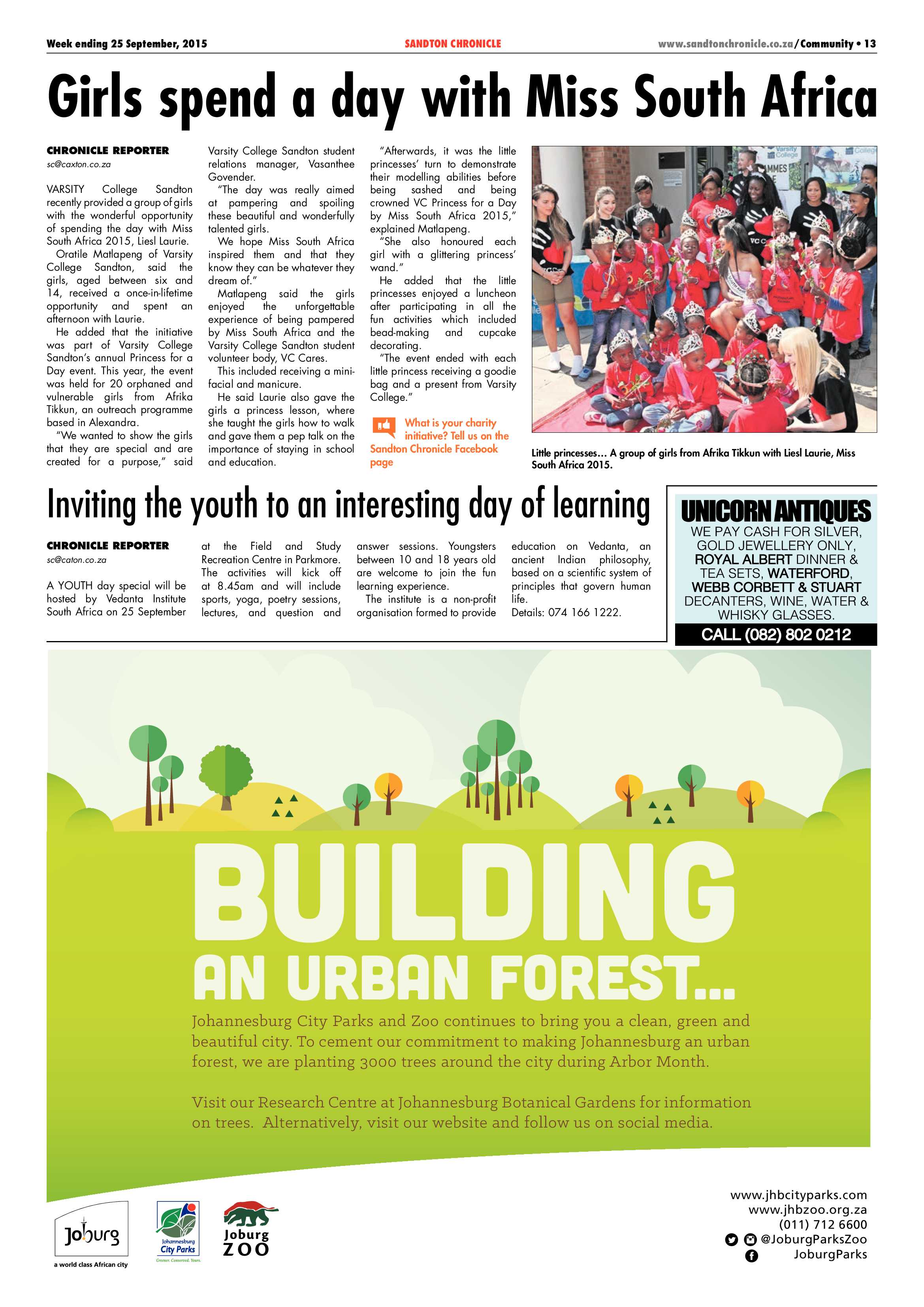 Sandton Chronicle 25 September 2015 page 13