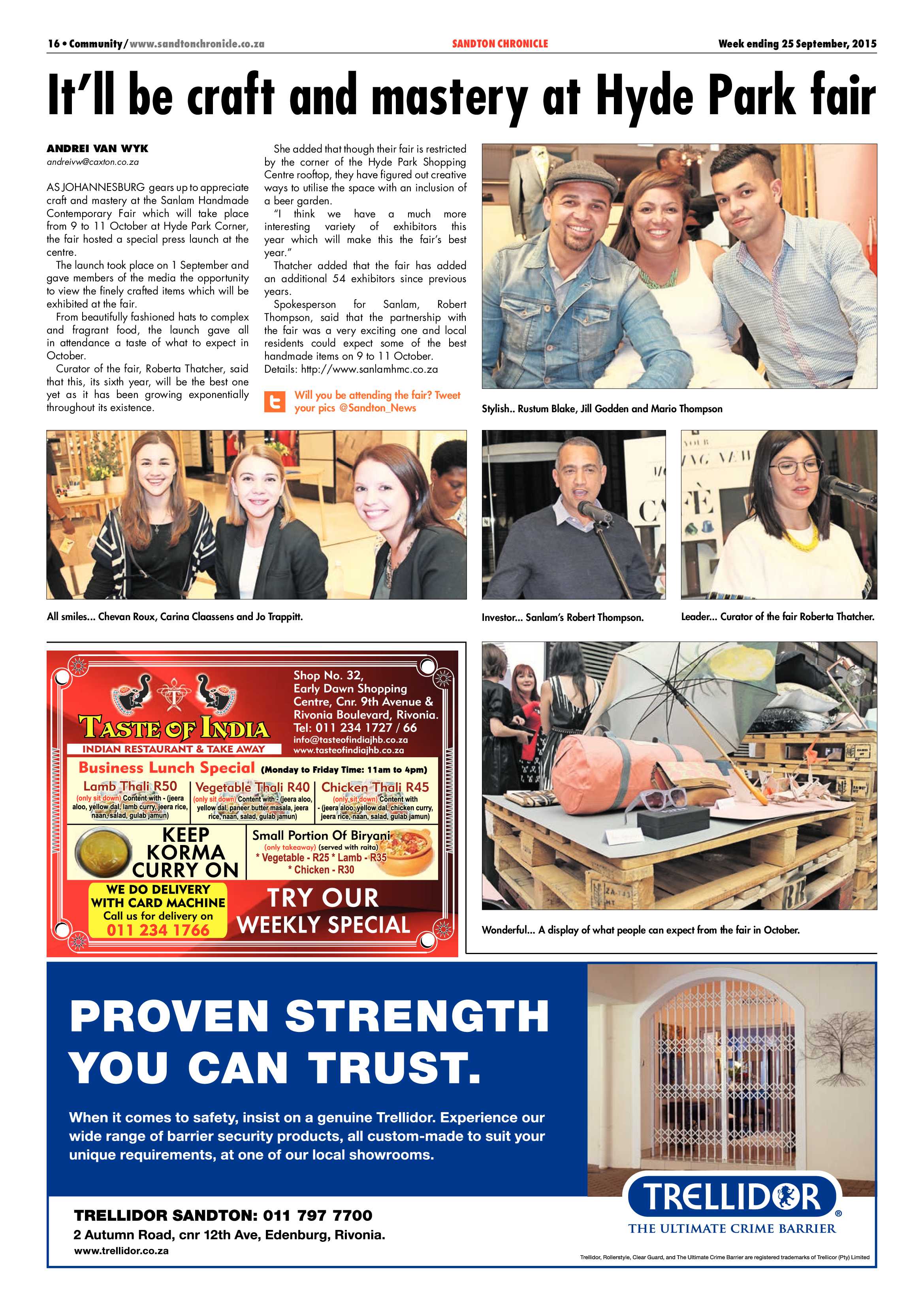 Sandton Chronicle 25 September 2015 page 16